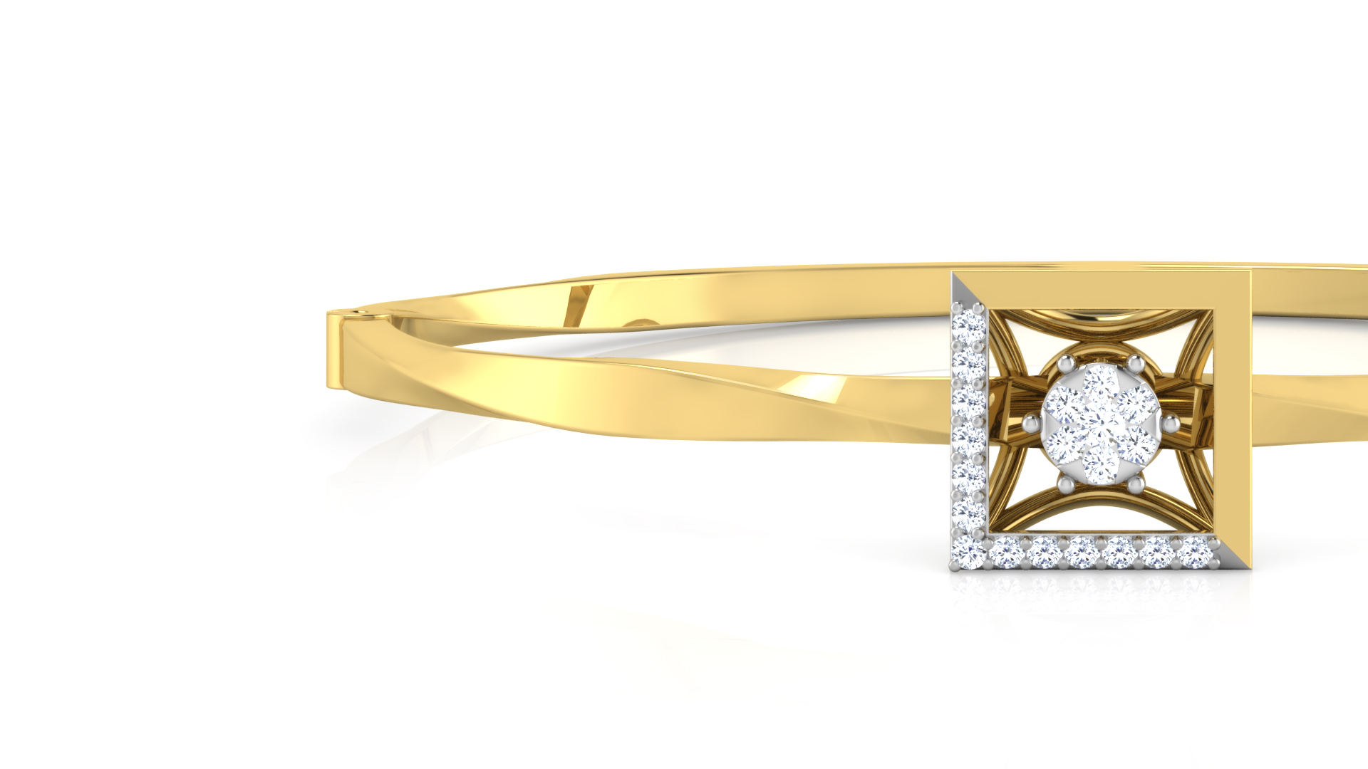 Designer Trendy 18k Gold Kada Bracelet for Girls and Women