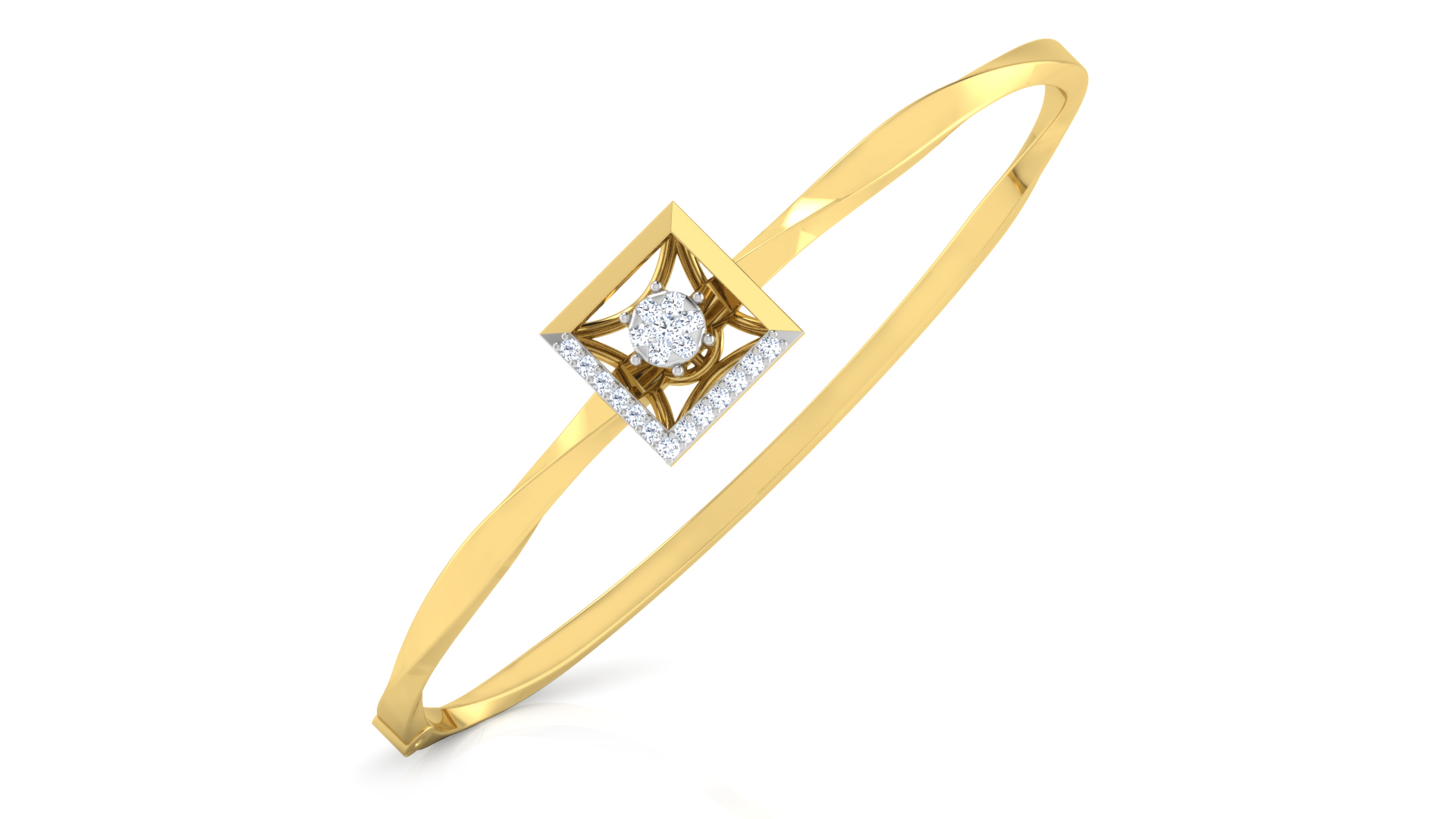 Designer Trendy 18k Gold Kada Bracelet for Girls and Women