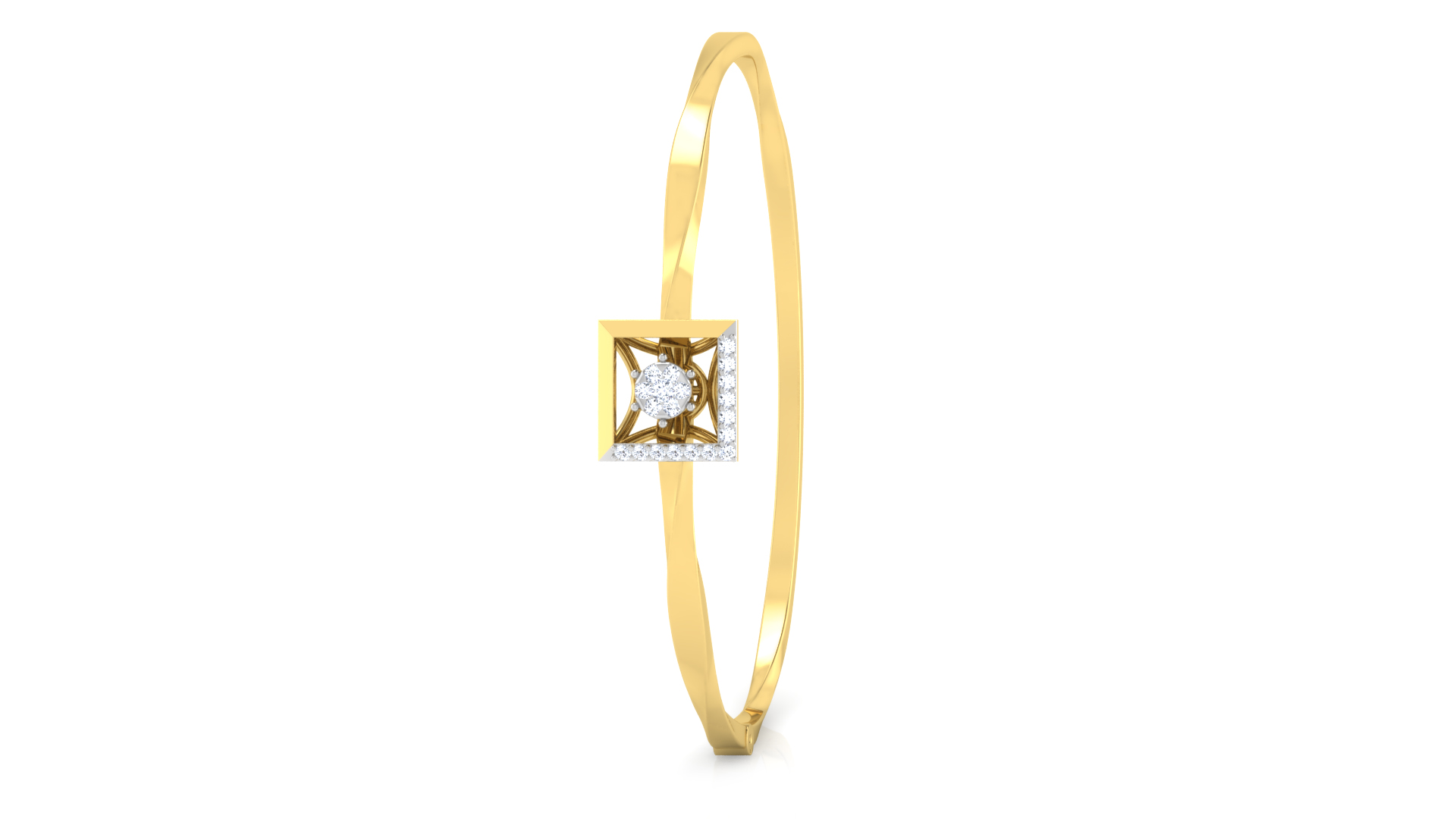 Designer Trendy 18k Gold Kada Bracelet for Girls and Women