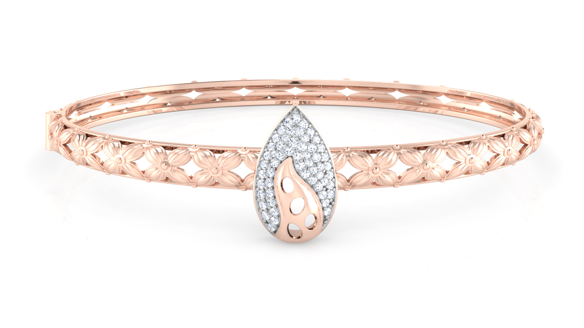 Designer Trendy 18k Gold Kada Bracelet for Girls and Women