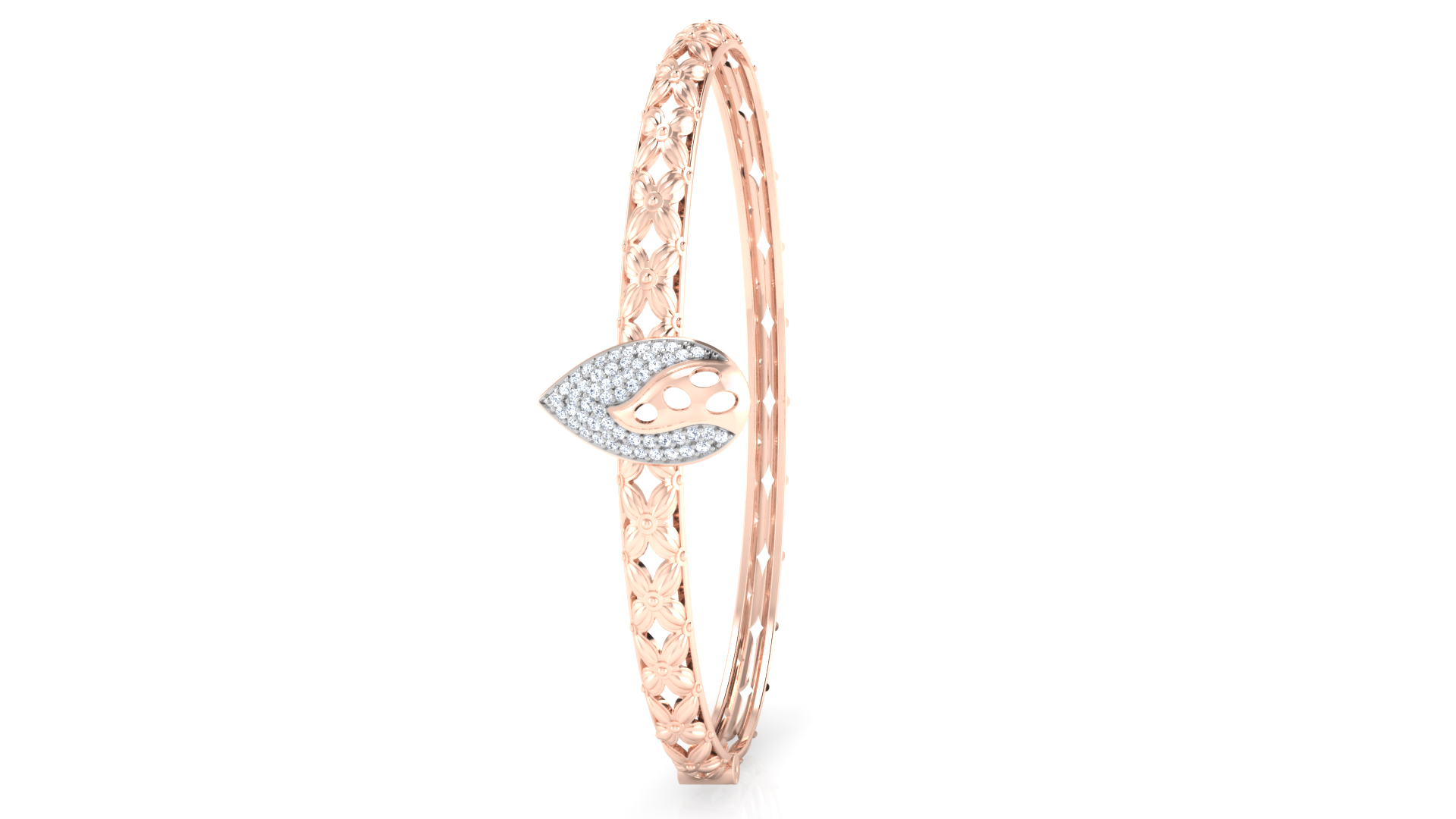 Designer Trendy 18k Gold Kada Bracelet for Girls and Women