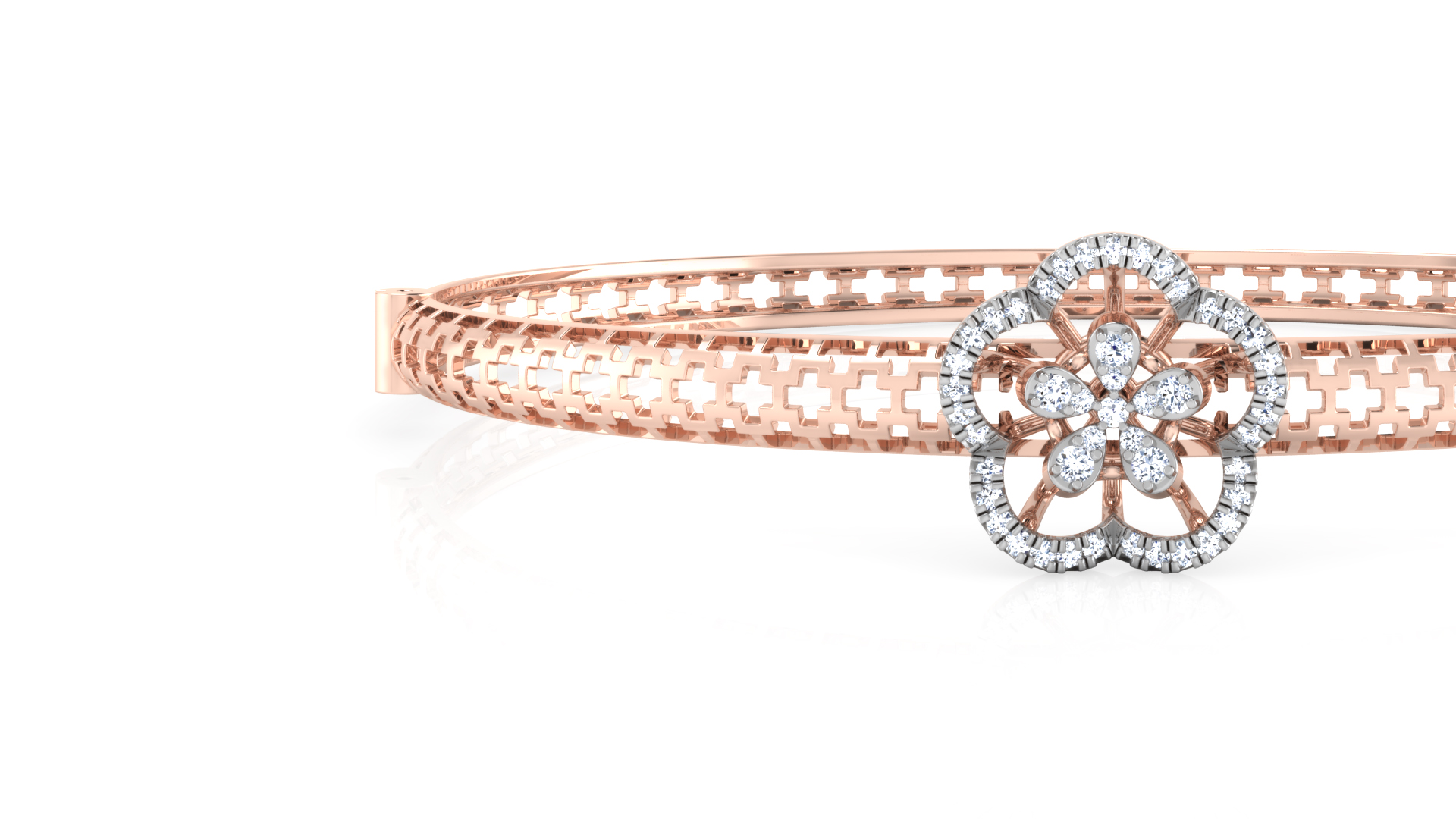 Designer Trendy 18k Gold Kada Bracelet for Girls and Women