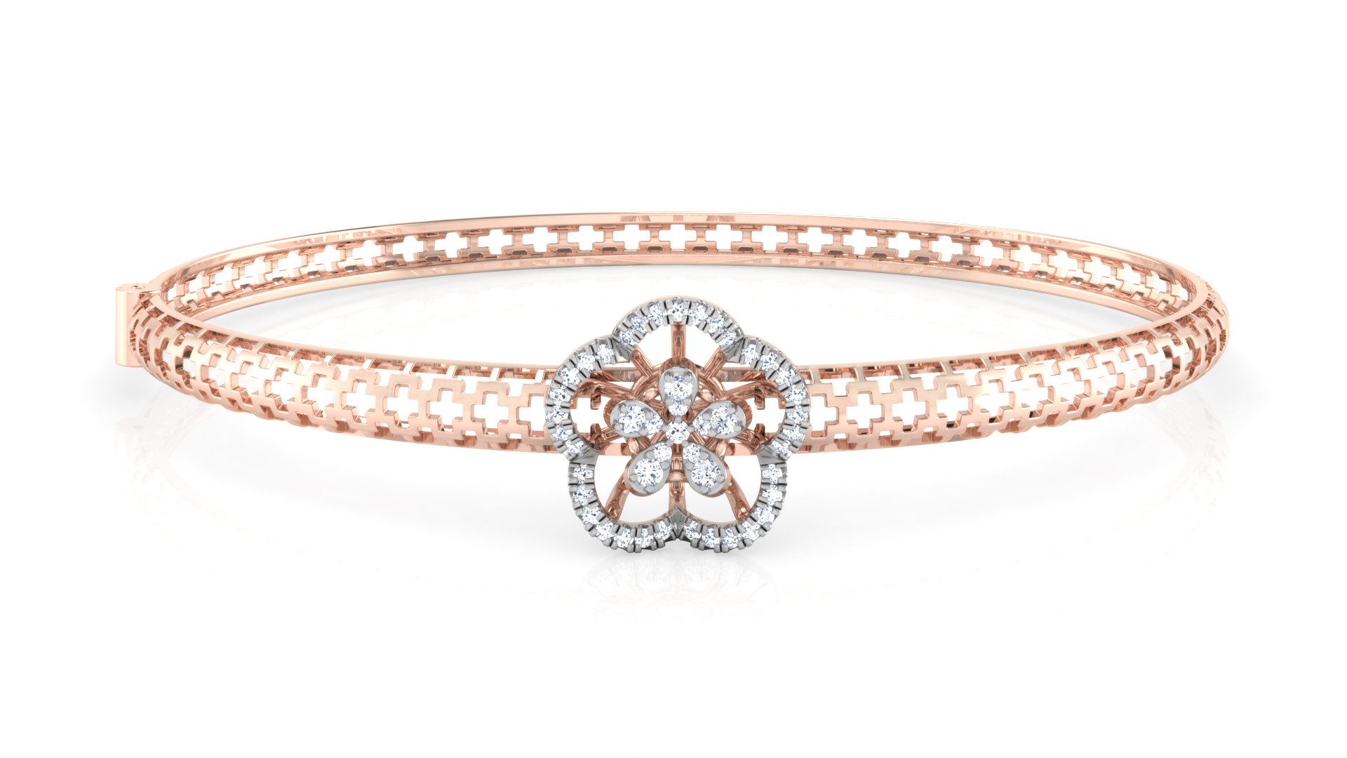 Designer Trendy 18k Gold Kada Bracelet for Girls and Women