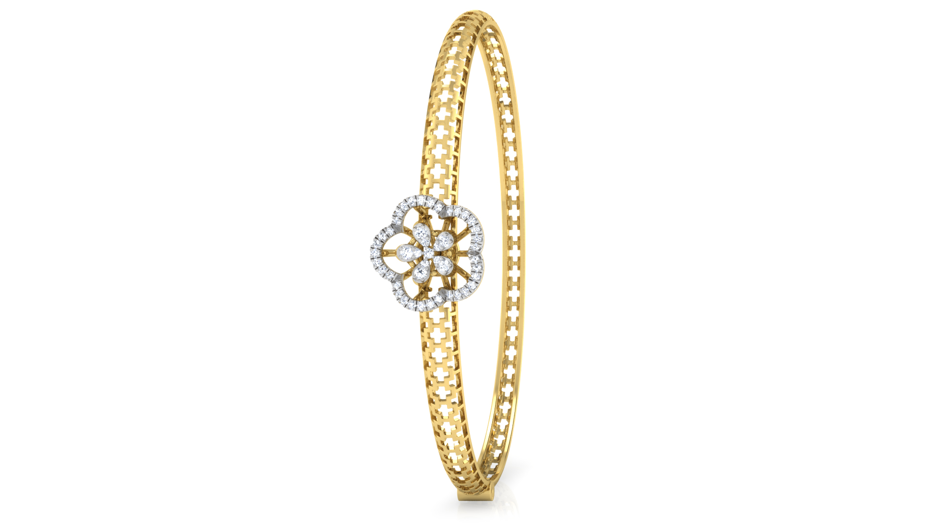 Designer Trendy 18k Gold Kada Bracelet for Girls and Women