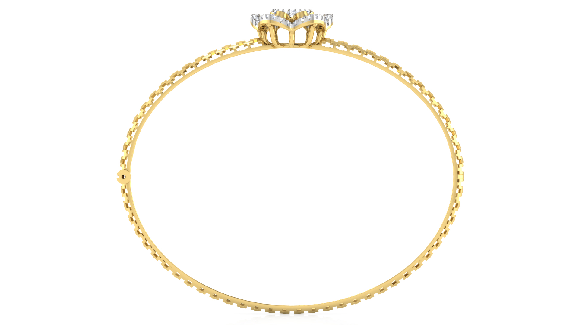 Designer Trendy 18k Gold Kada Bracelet for Girls and Women