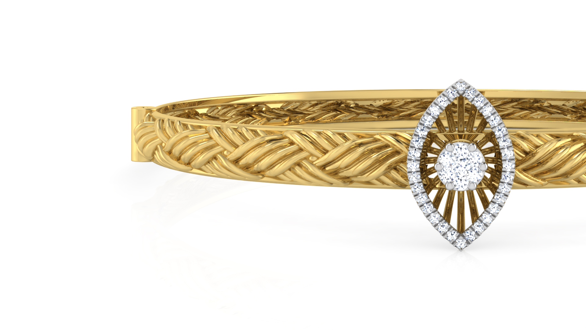 Designer Trendy 18k Gold Kada Bracelet for Girls and Women