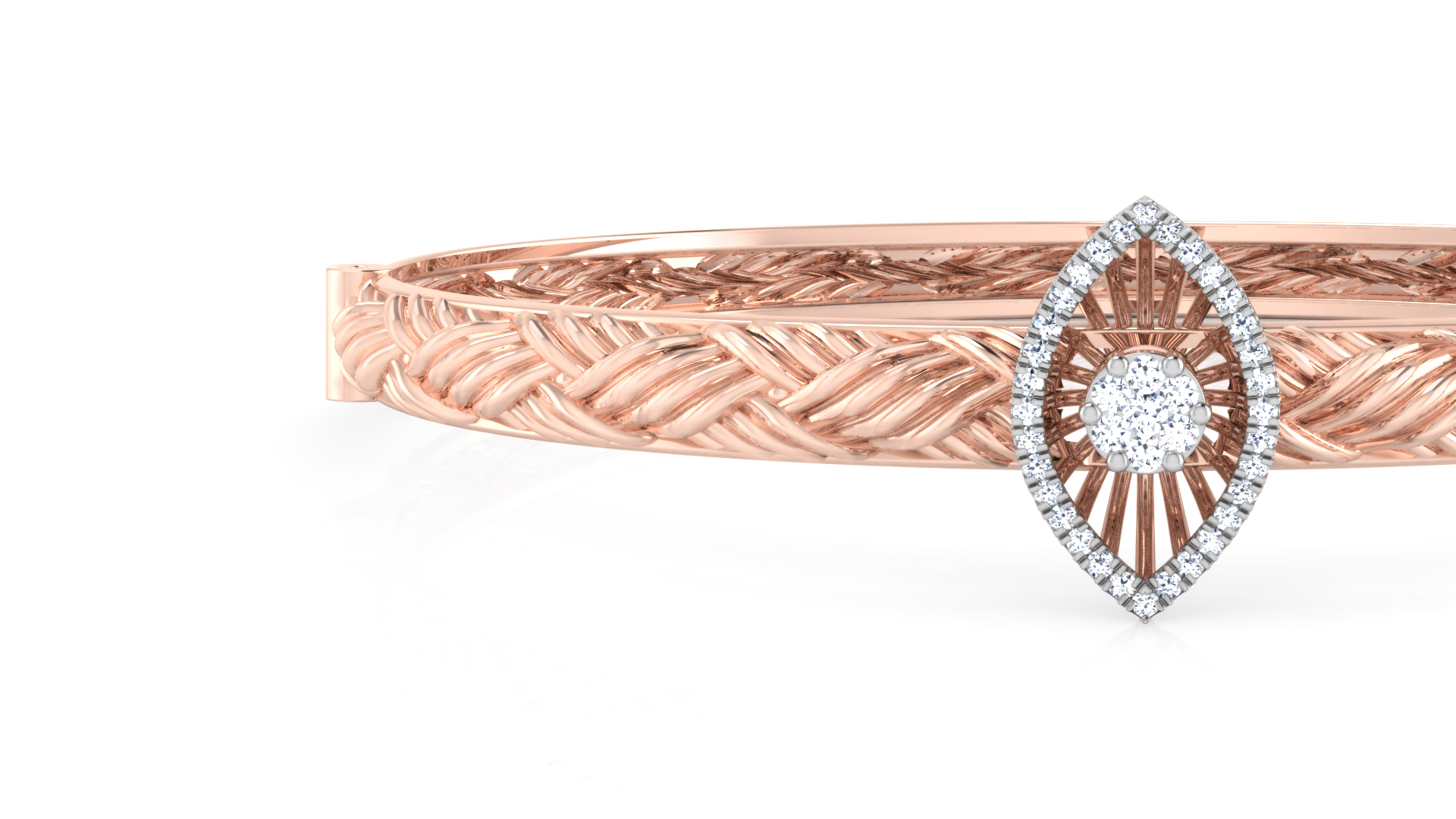 Designer Trendy 18k Gold Kada Bracelet for Girls and Women