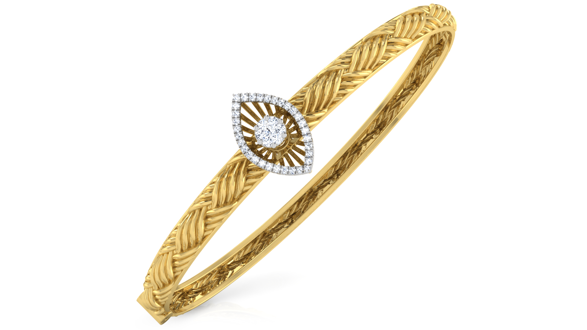 Designer Trendy 18k Gold Kada Bracelet for Girls and Women