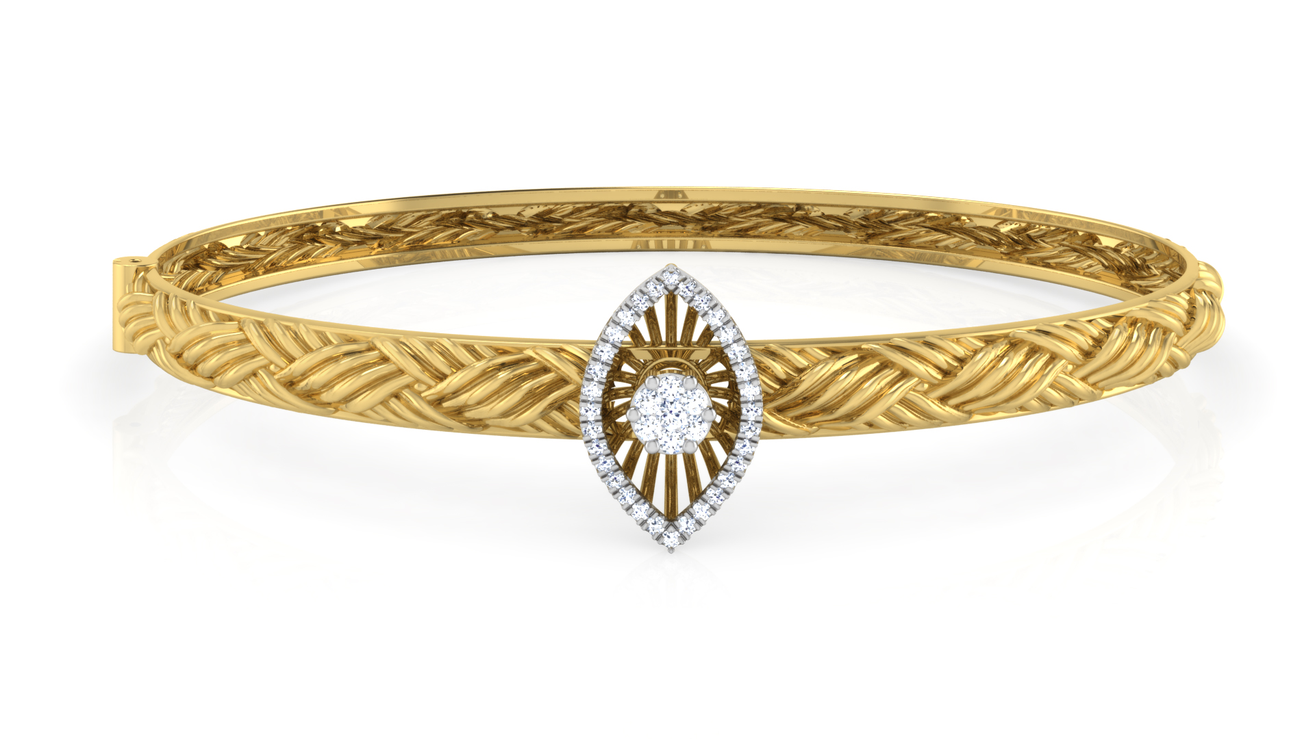 Designer Trendy 18k Gold Kada Bracelet for Girls and Women