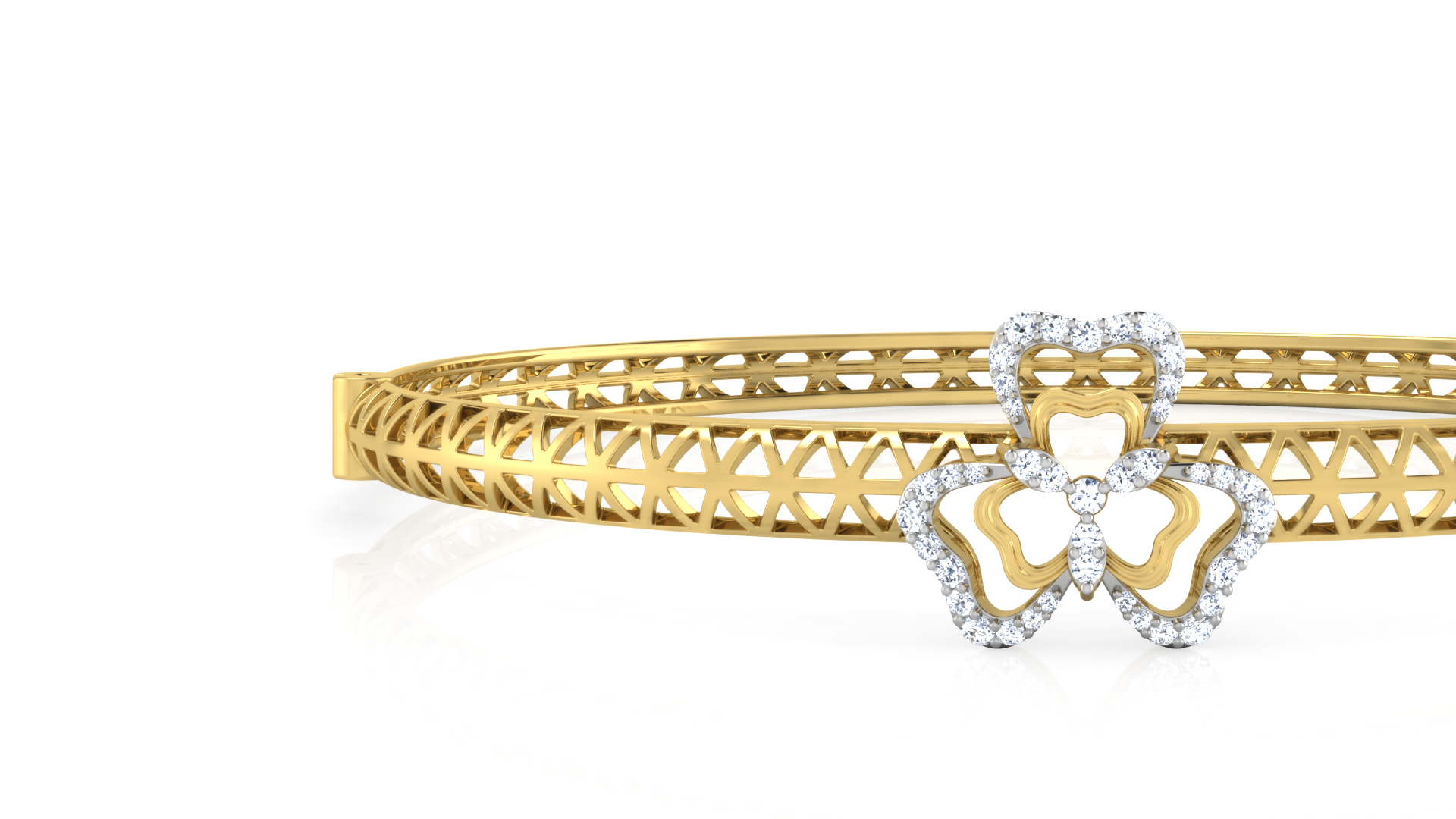 Designer Trendy 18k Gold Kada Bracelet for Girls and Women