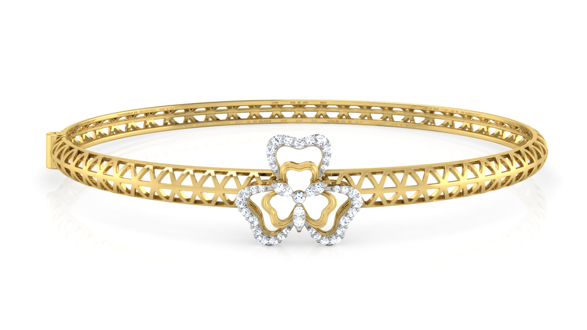 Designer Trendy 18k Gold Kada Bracelet for Girls and Women