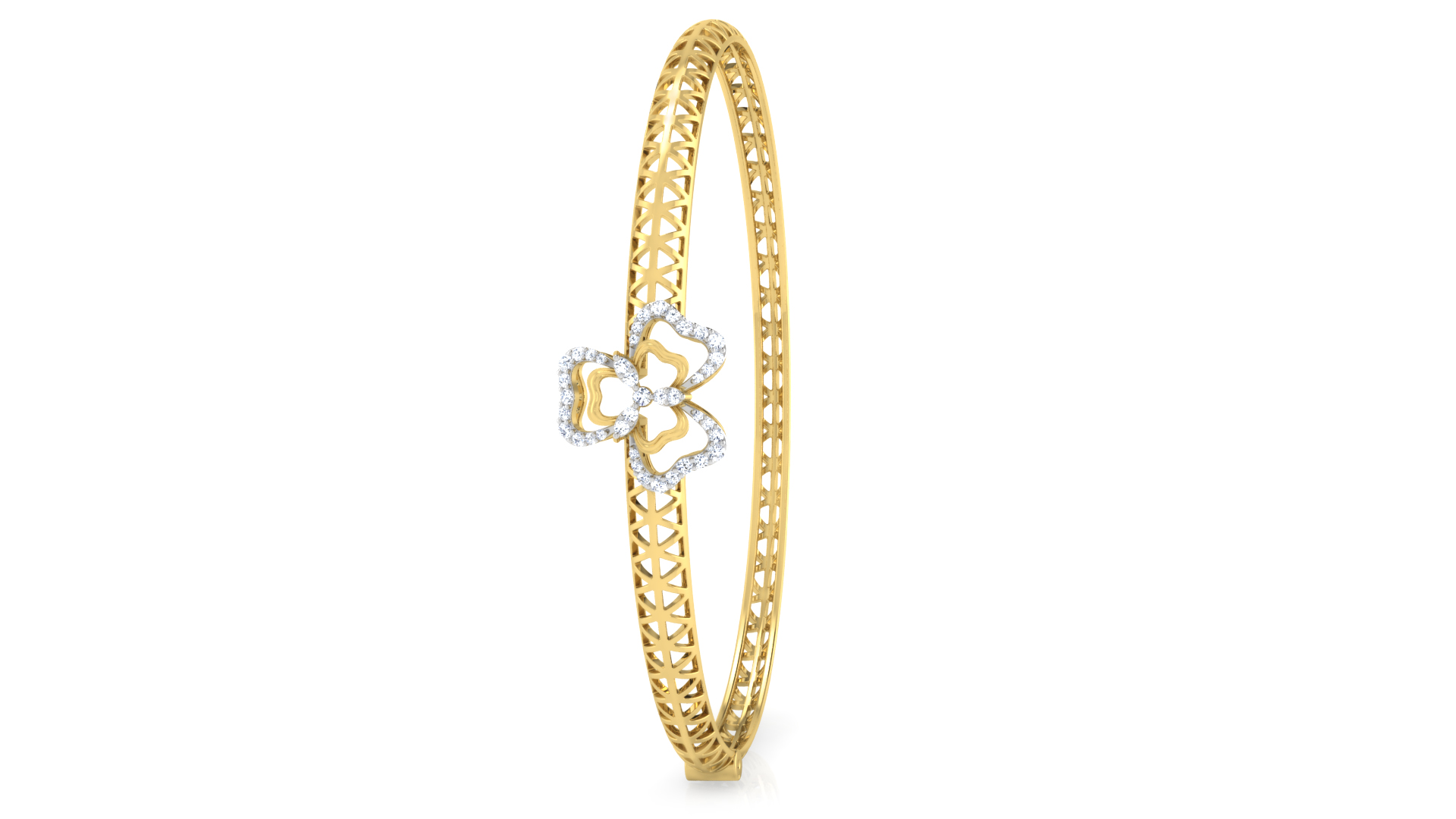 Designer Trendy 18k Gold Kada Bracelet for Girls and Women
