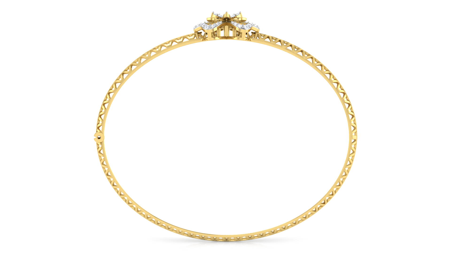 Designer Trendy 18k Gold Kada Bracelet for Girls and Women