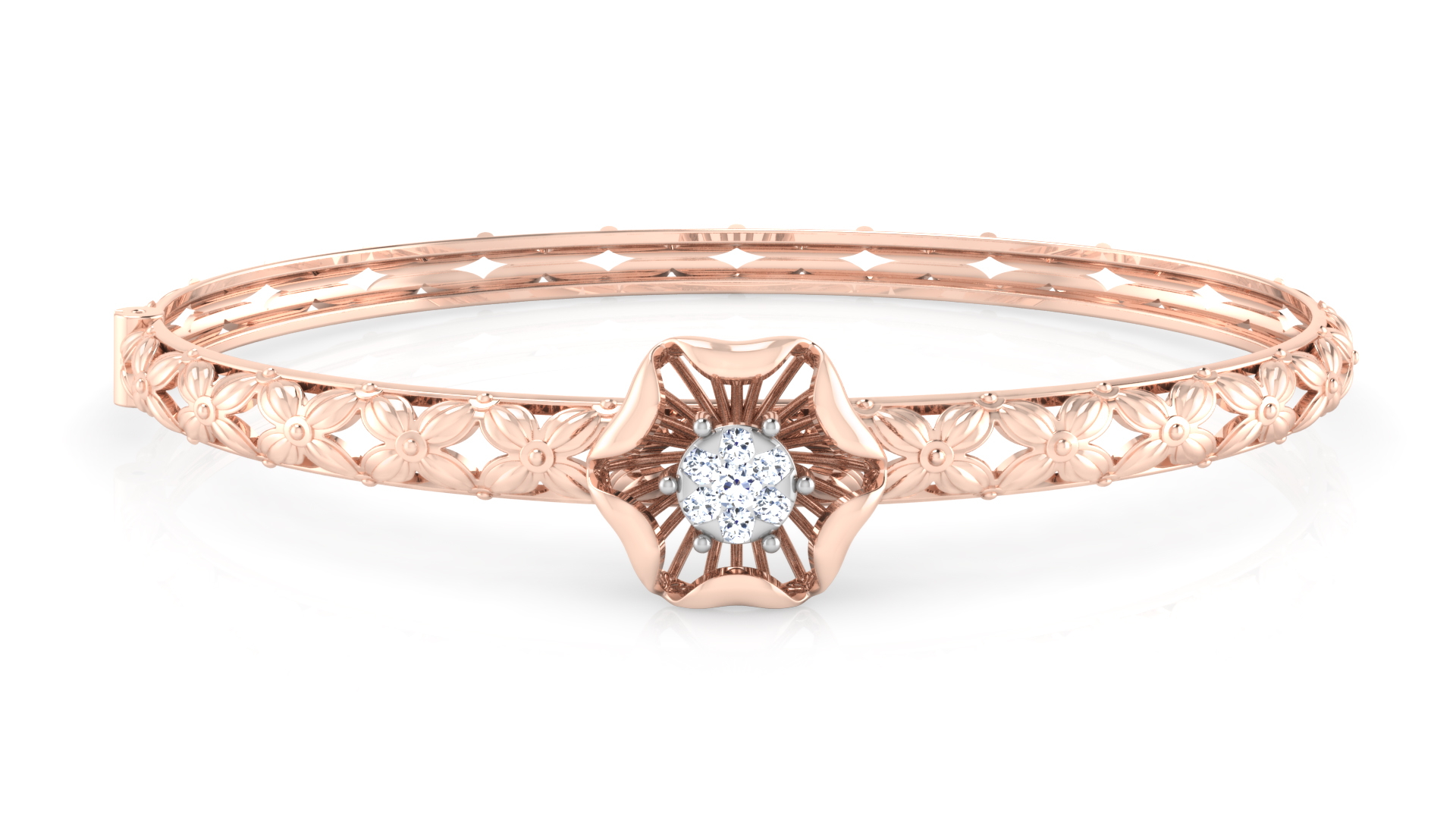 Designer Trendy 18k Gold Kada Bracelet for Girls and Women