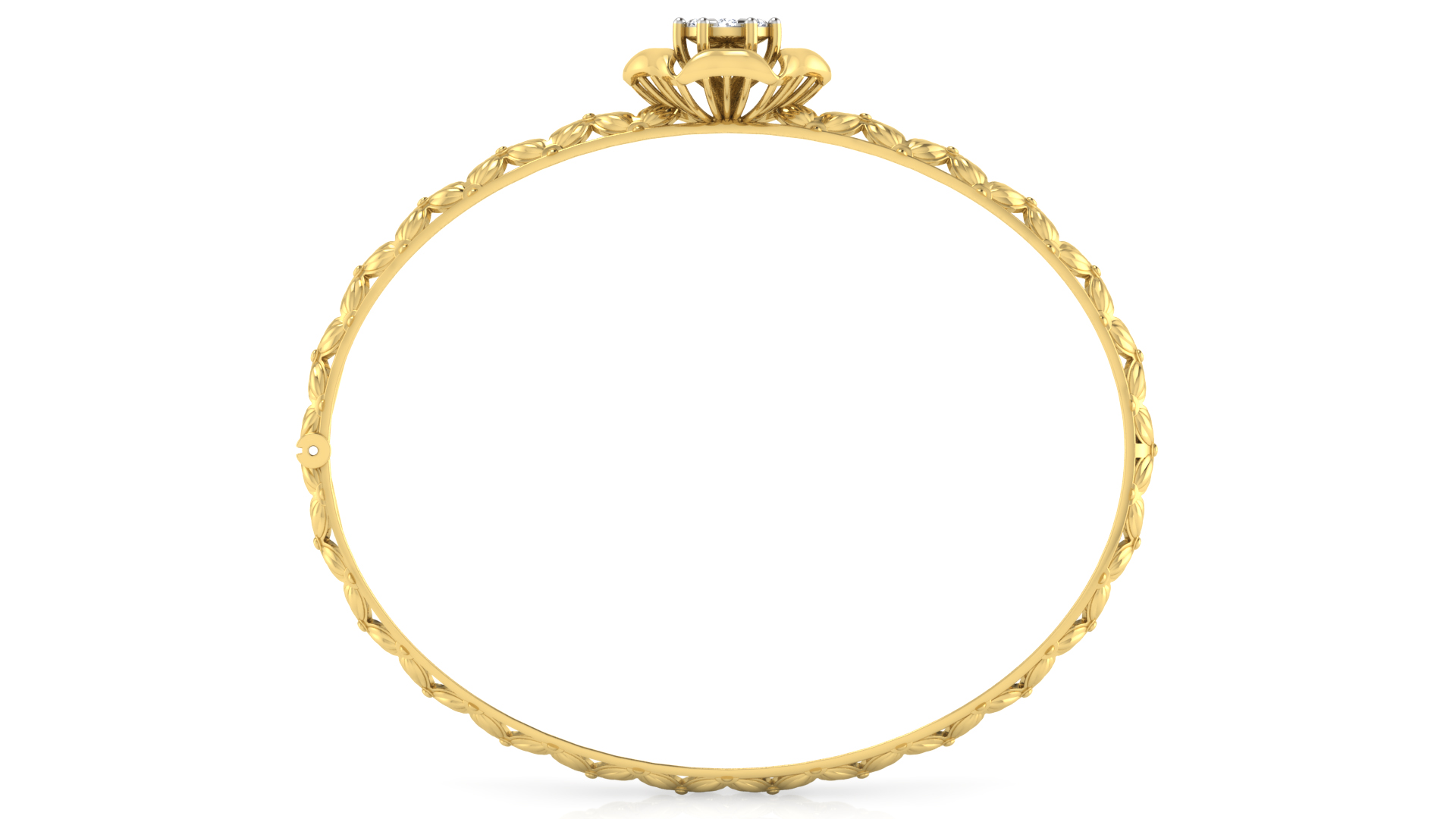 Designer Trendy 18k Gold Kada Bracelet for Girls and Women