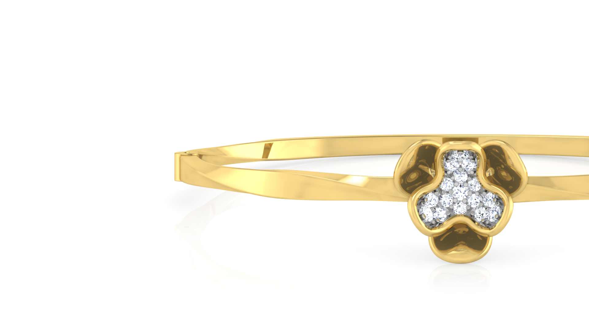 Designer Trendy 18k Gold Kada Bracelet for Girls and Women