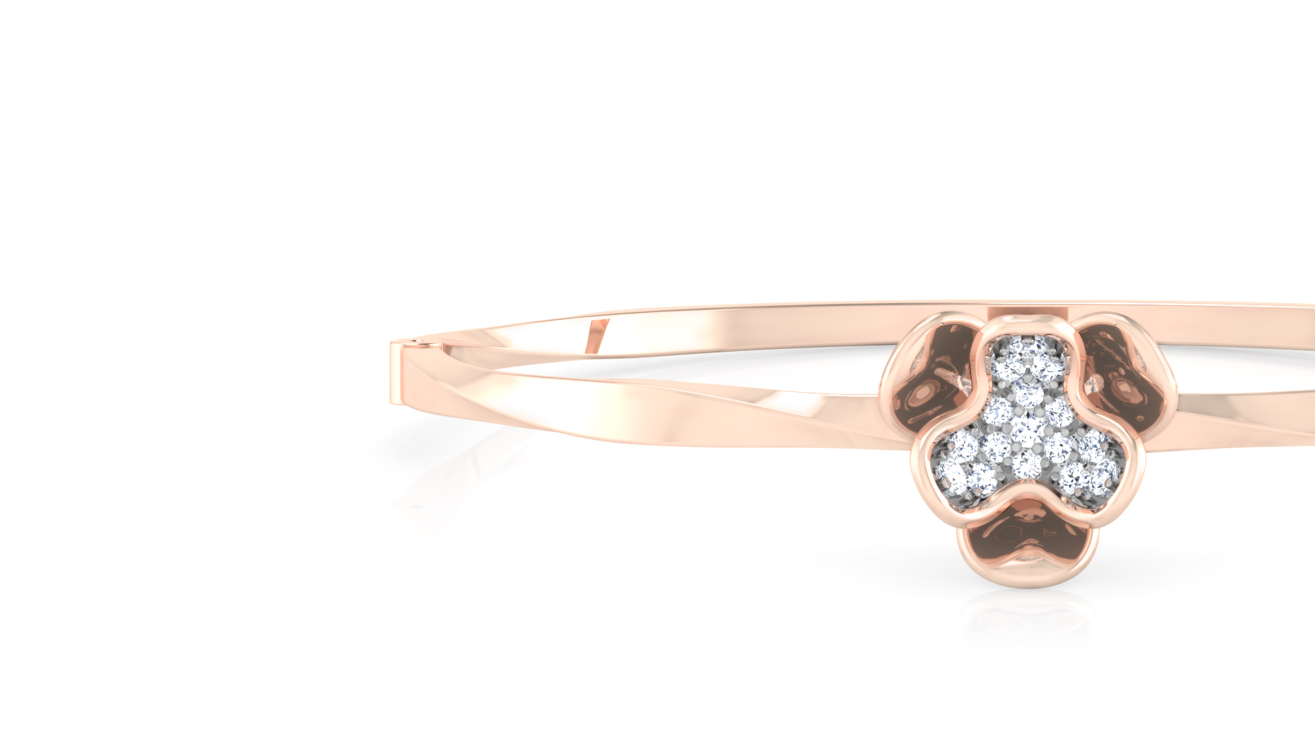 Designer Trendy 18k Gold Kada Bracelet for Girls and Women