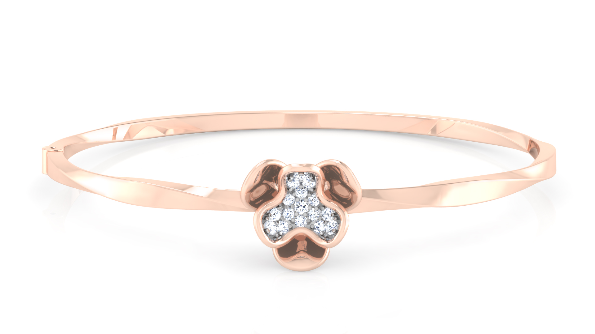 Designer Trendy 18k Gold Kada Bracelet for Girls and Women