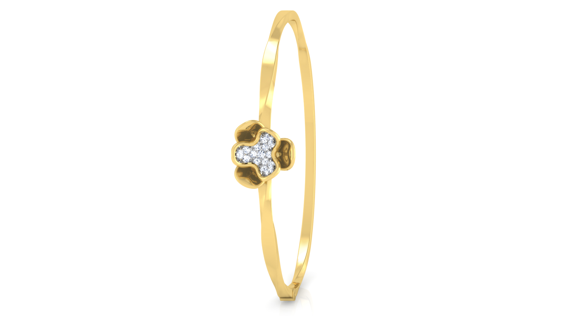 Designer Trendy 18k Gold Kada Bracelet for Girls and Women