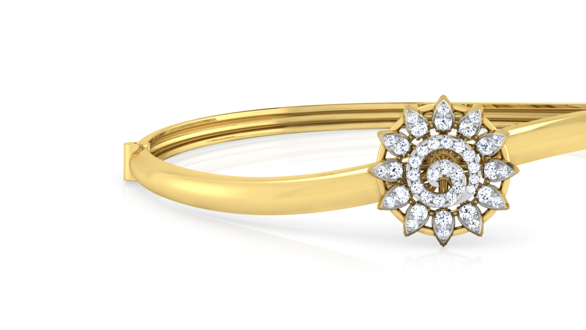 Designer Trendy 18k Gold Kada Bracelet for Girls and Women