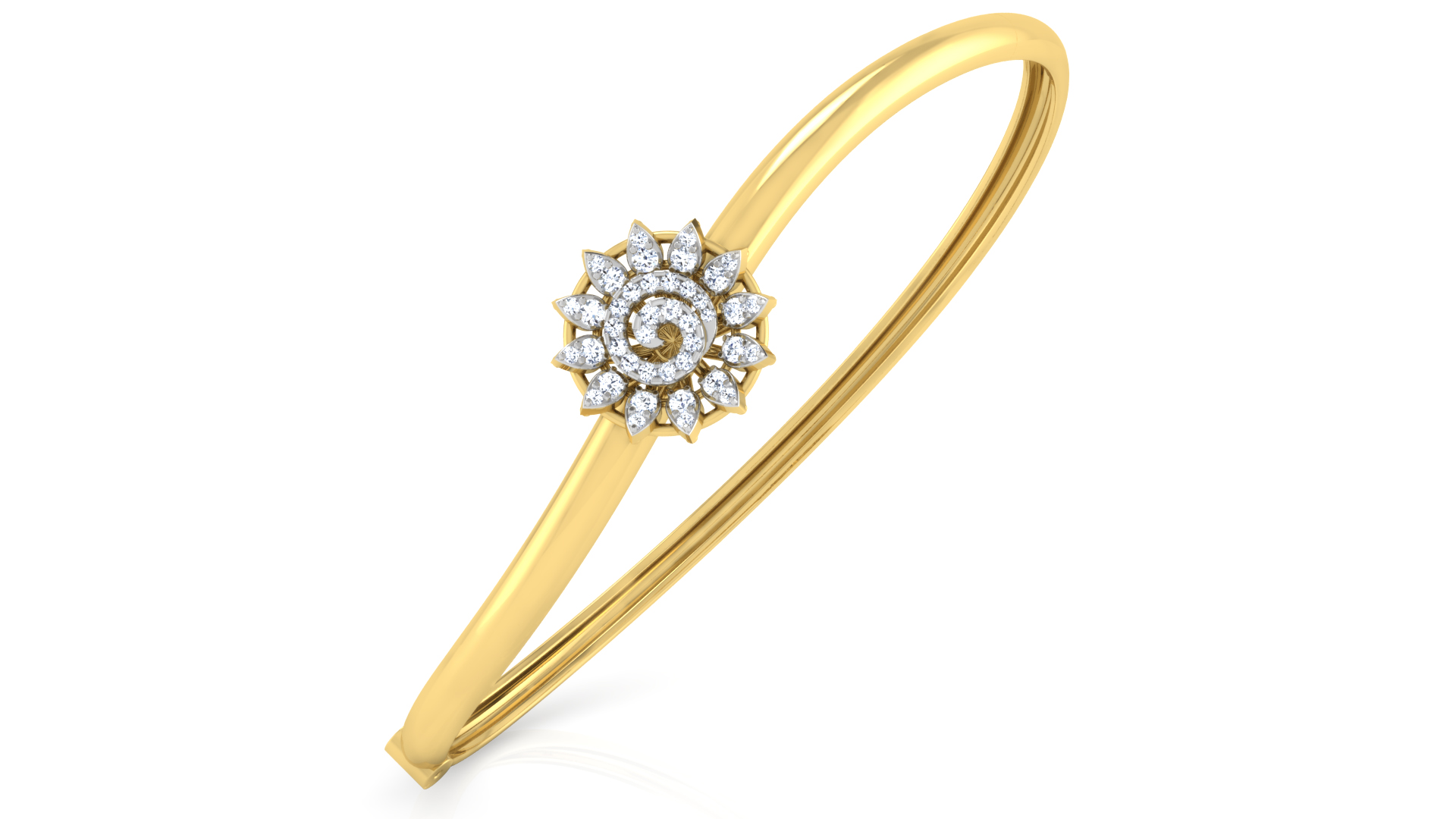 Designer Trendy 18k Gold Kada Bracelet for Girls and Women