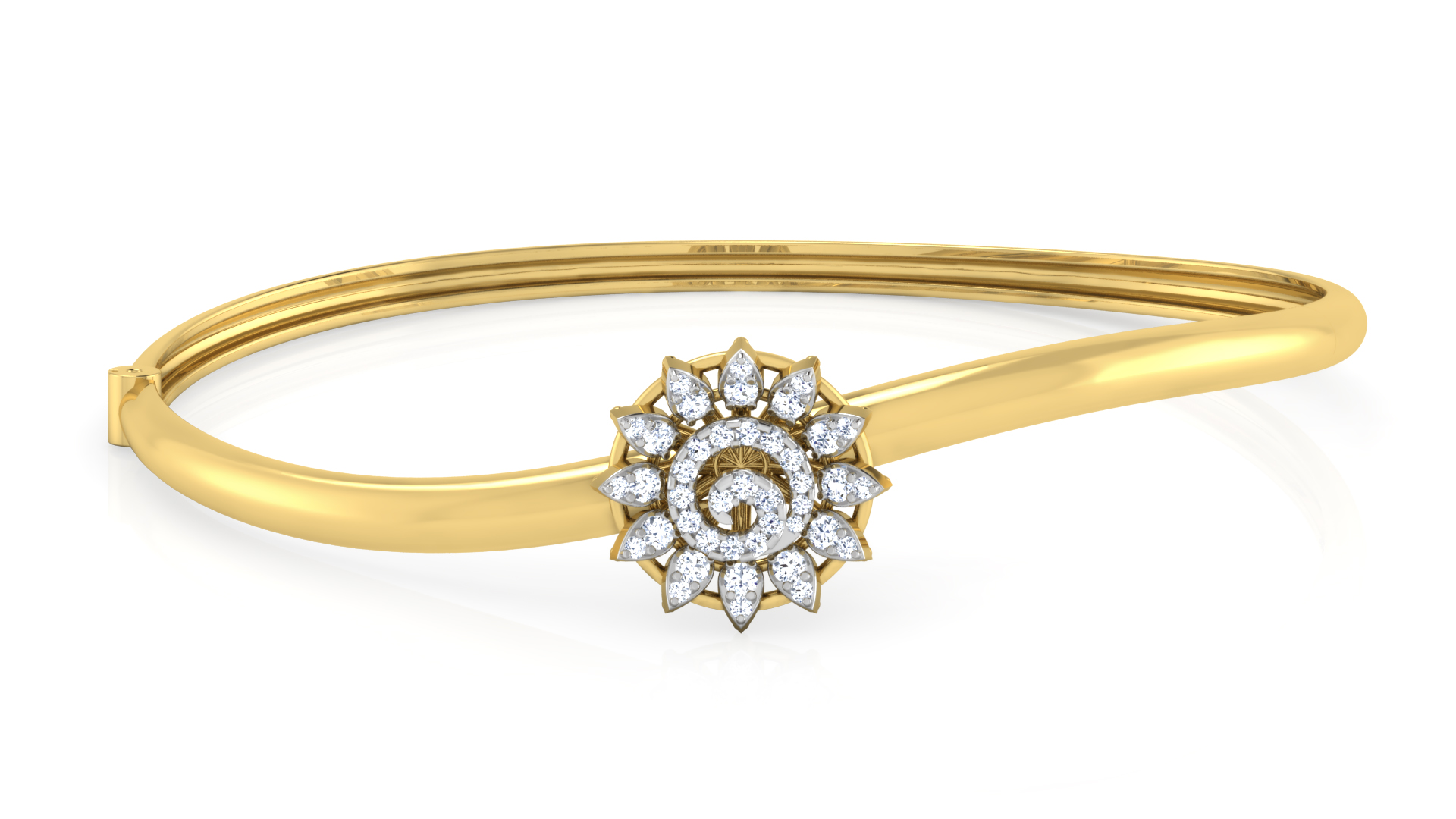 Designer Trendy 18k Gold Kada Bracelet for Girls and Women