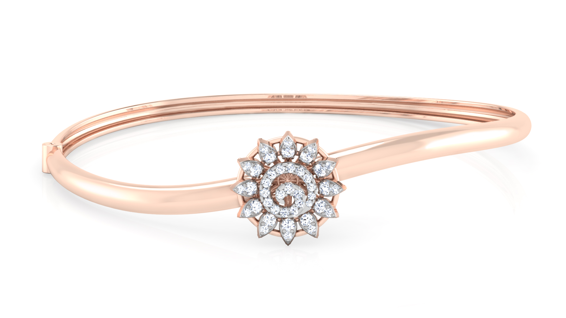 Designer Trendy 18k Gold Kada Bracelet for Girls and Women