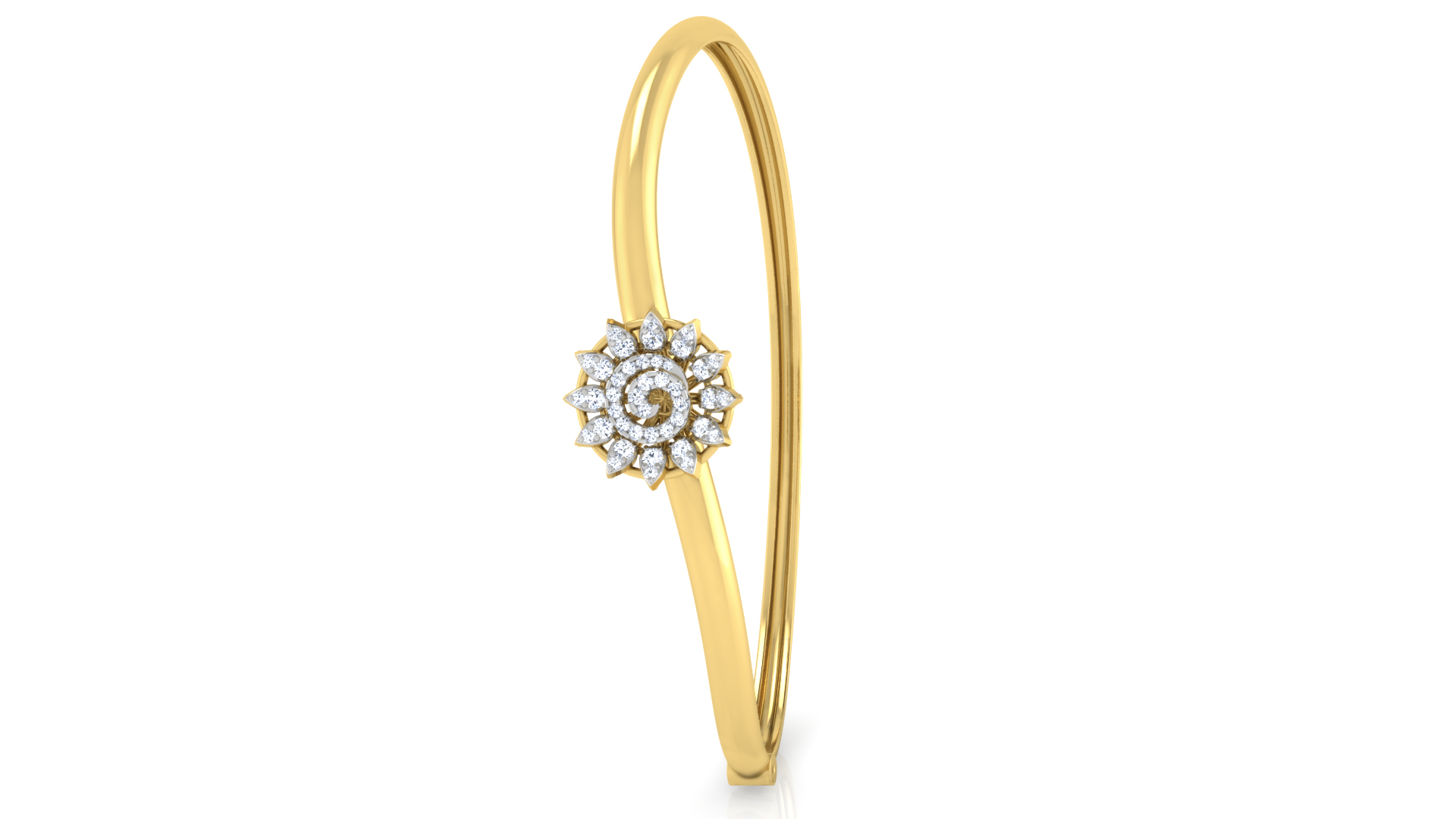 Designer Trendy 18k Gold Kada Bracelet for Girls and Women