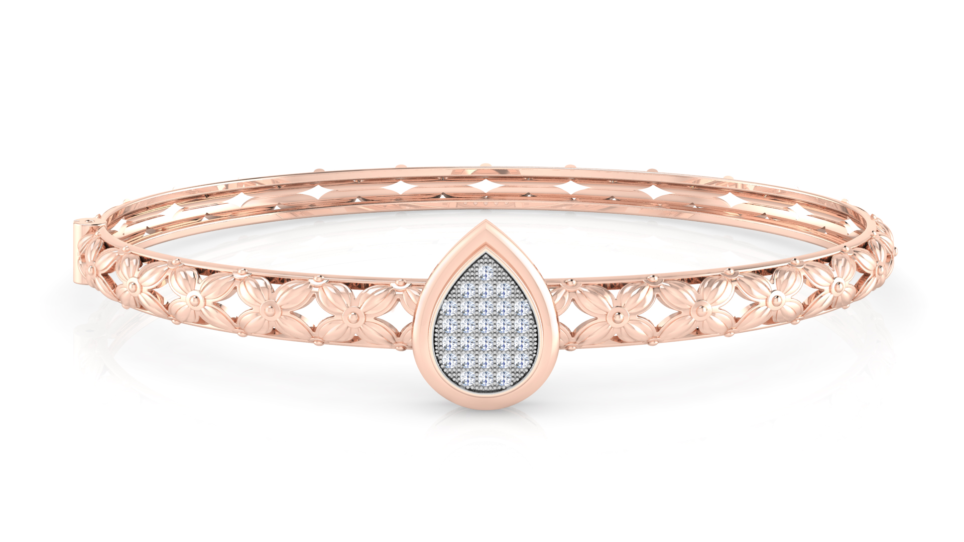 Designer Trendy 18k Gold Kada Bracelet for Girls and Women