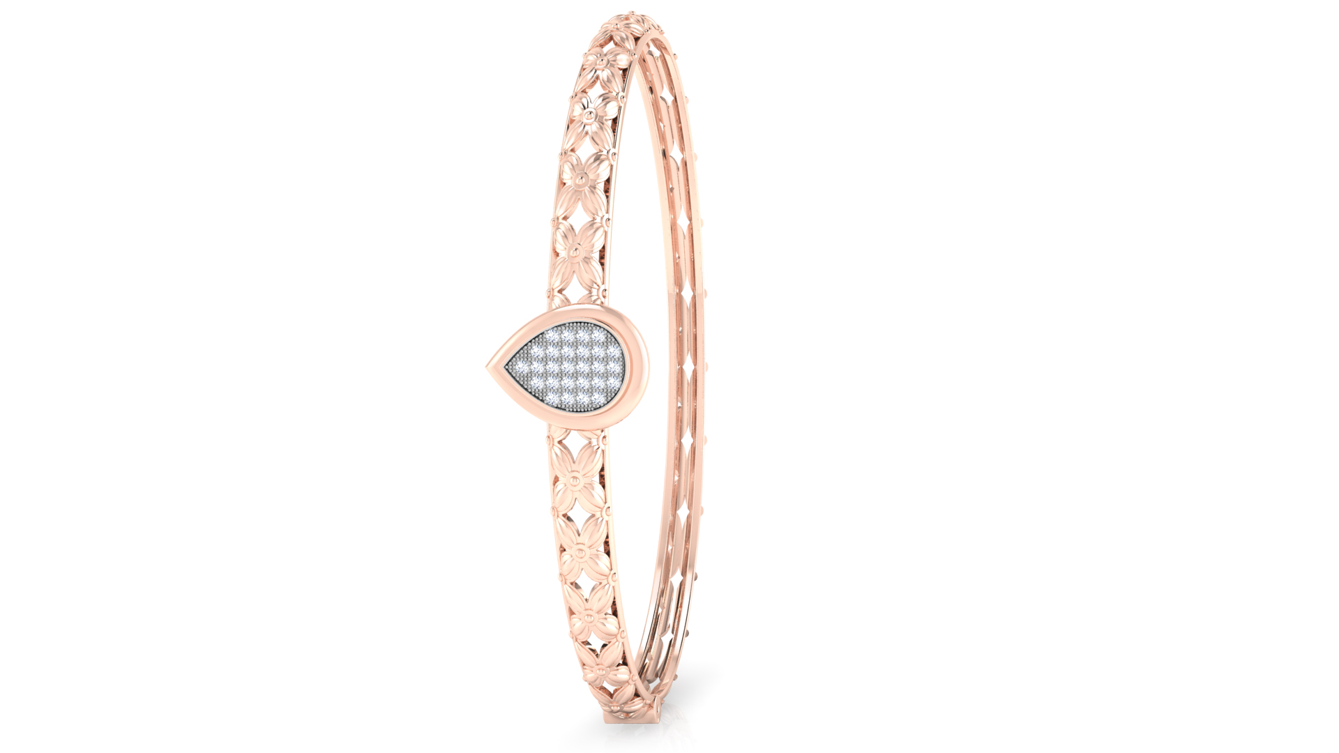 Designer Trendy 18k Gold Kada Bracelet for Girls and Women