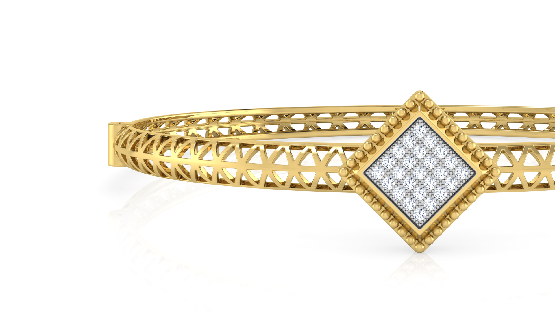 Designer Trendy 18k Gold Kada Bracelet for Girls and Women