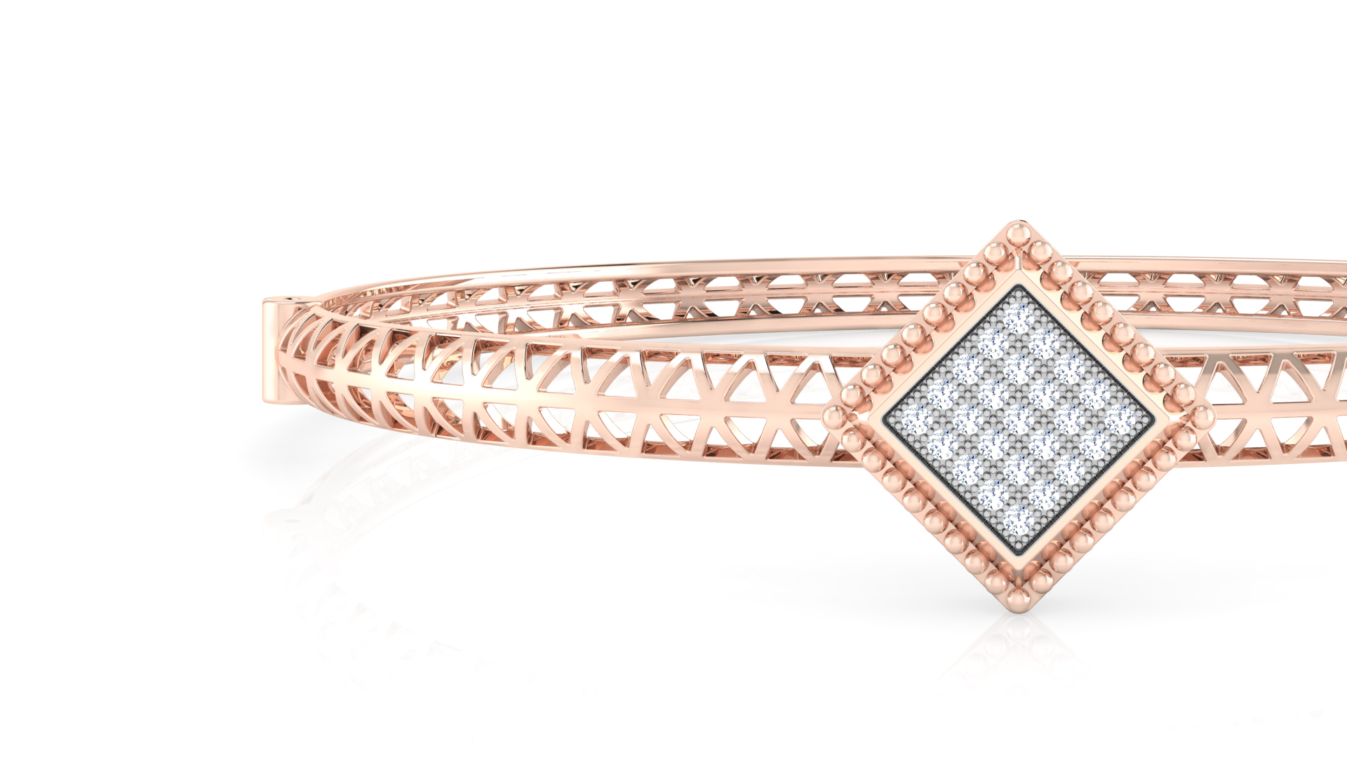 Designer Trendy 18k Gold Kada Bracelet for Girls and Women