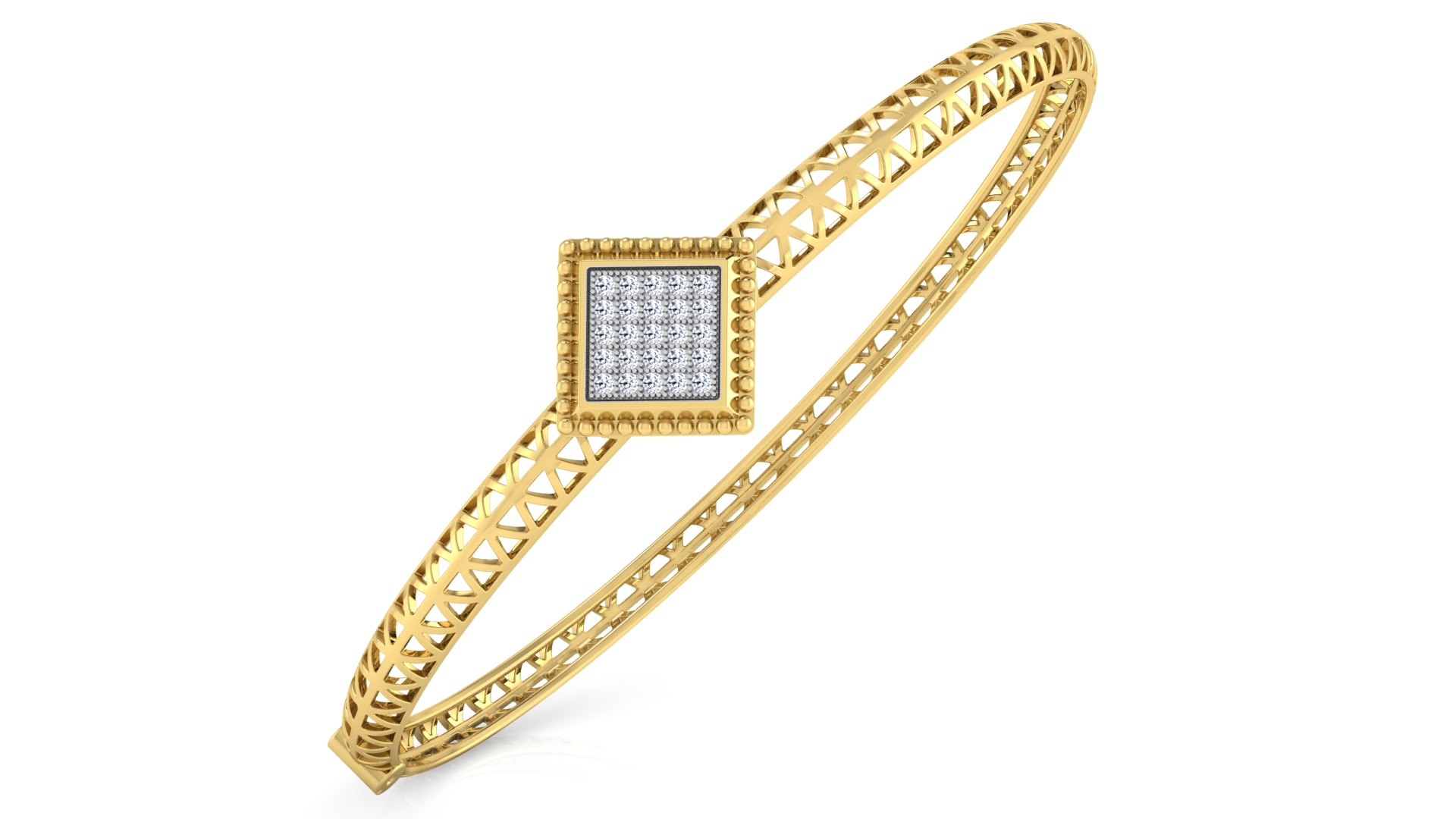 Designer Trendy 18k Gold Kada Bracelet for Girls and Women