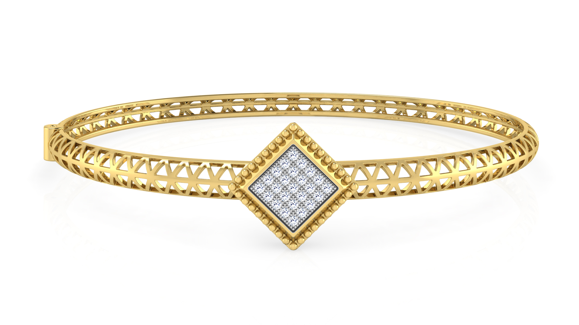 Designer Trendy 18k Gold Kada Bracelet for Girls and Women