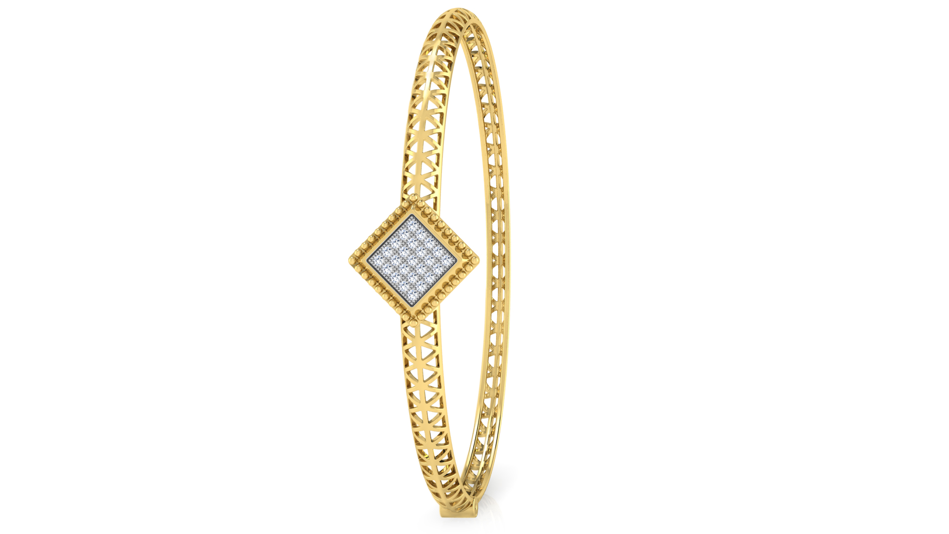 Designer Trendy 18k Gold Kada Bracelet for Girls and Women