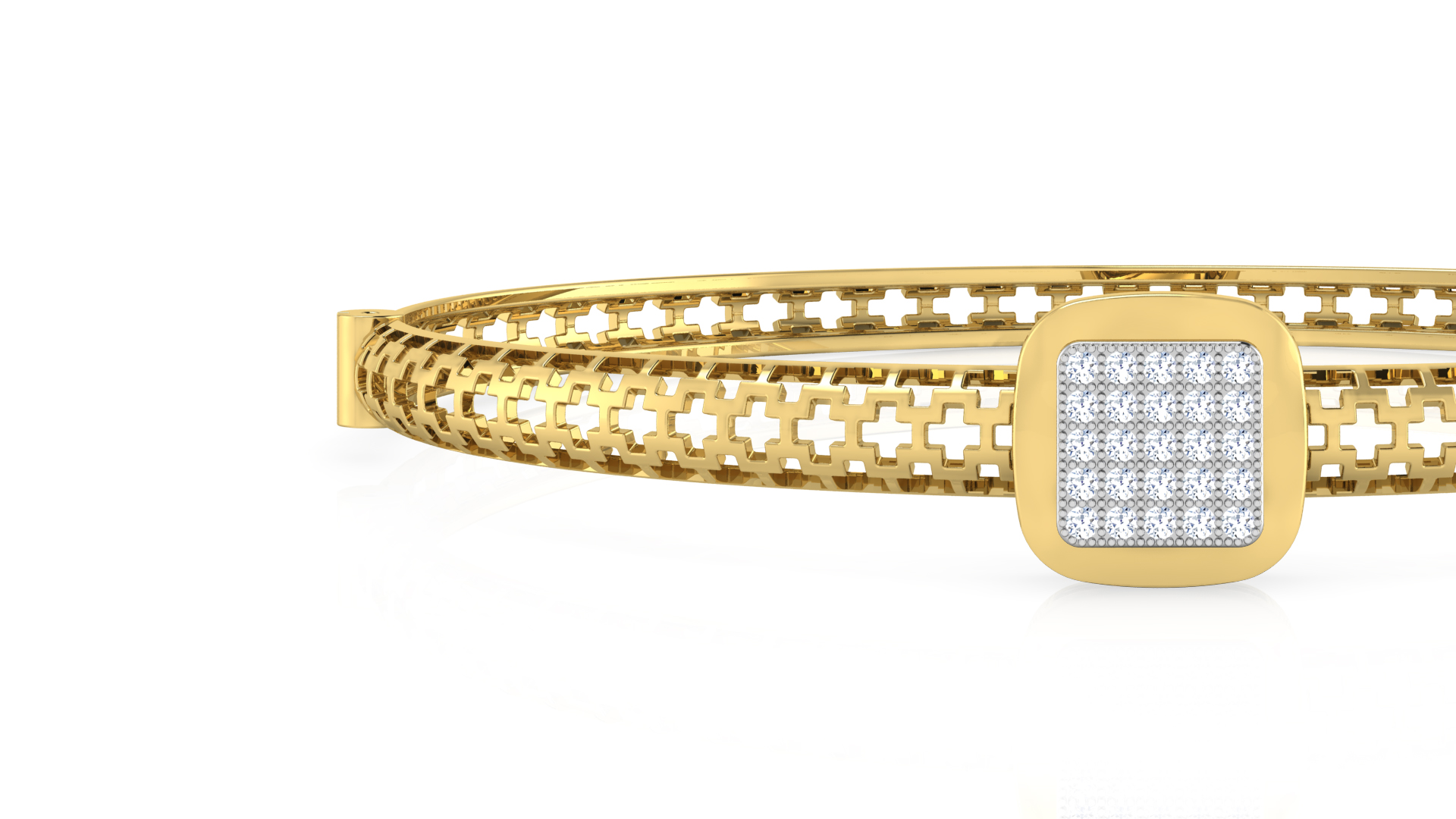 Designer Trendy 18k Gold Kada Bracelet for Girls and Women