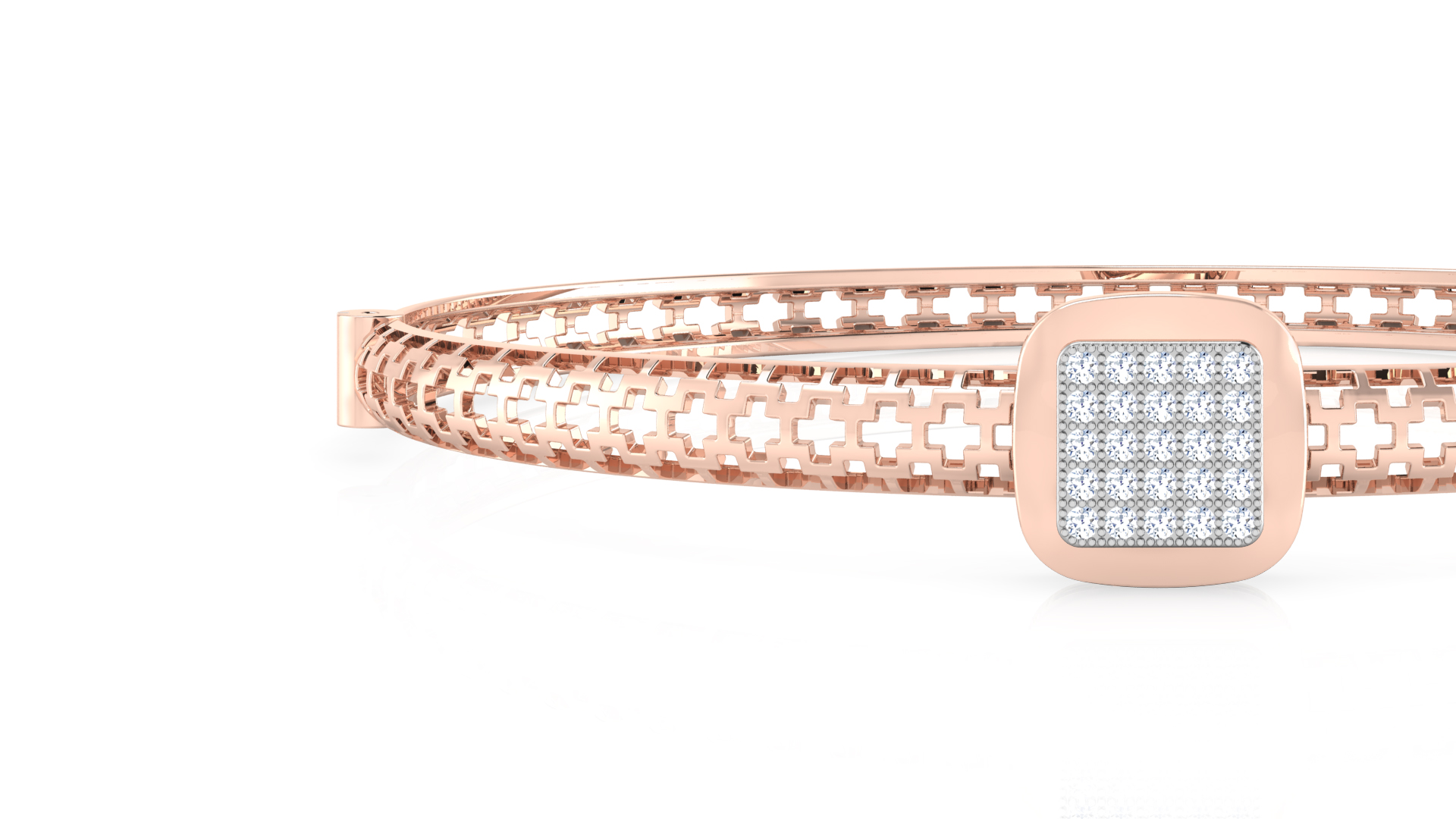 Designer Trendy 18k Gold Kada Bracelet for Girls and Women