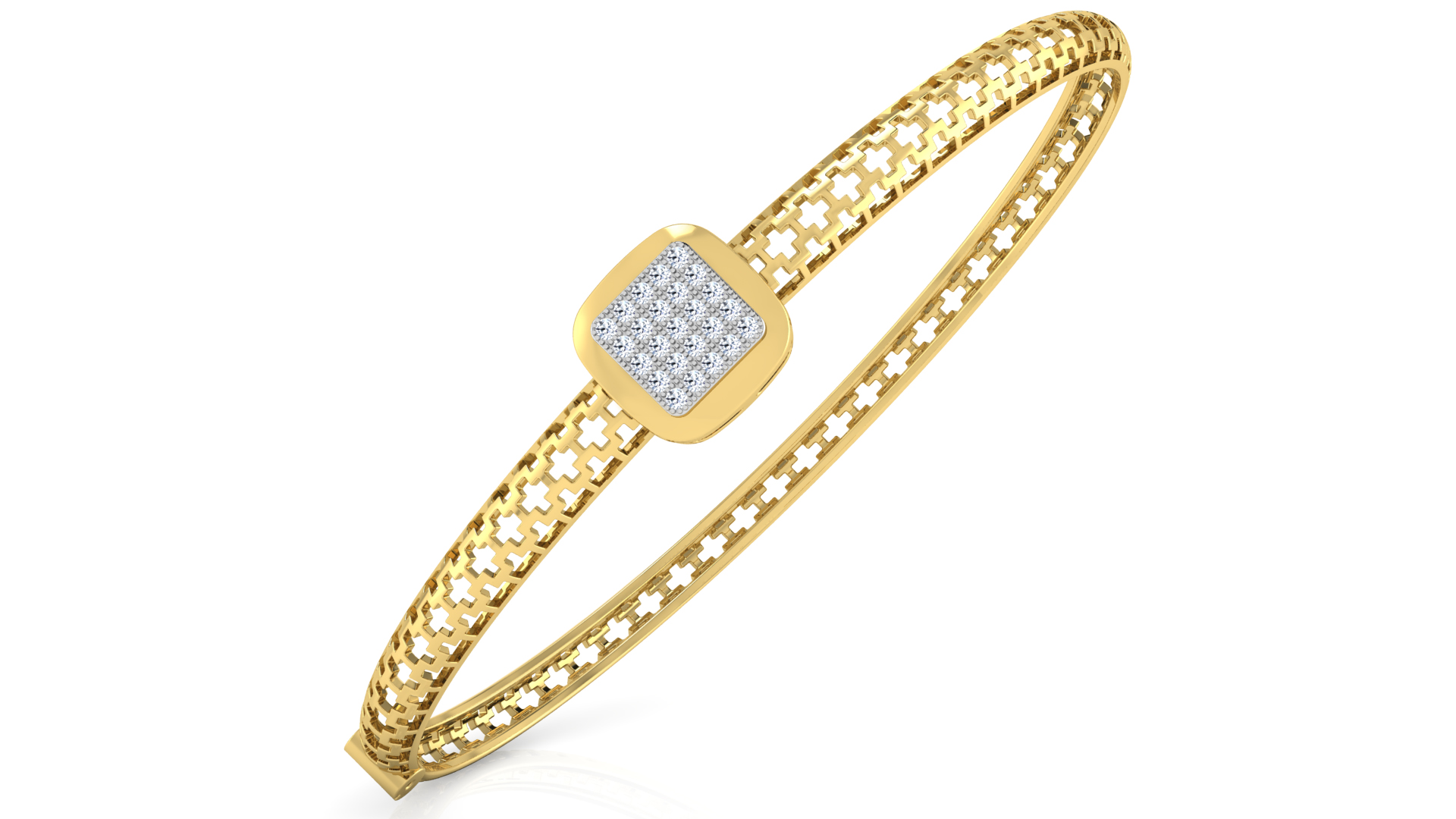 Designer Trendy 18k Gold Kada Bracelet for Girls and Women