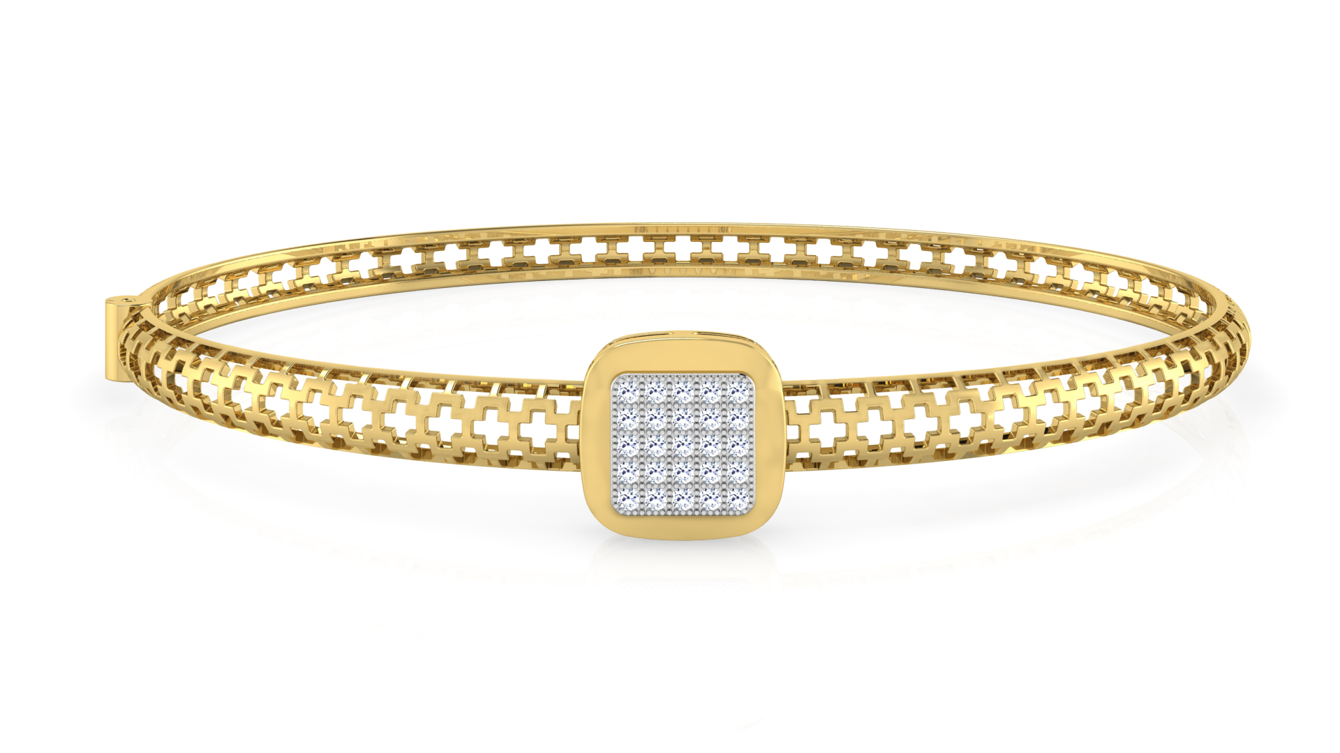 Designer Trendy 18k Gold Kada Bracelet for Girls and Women