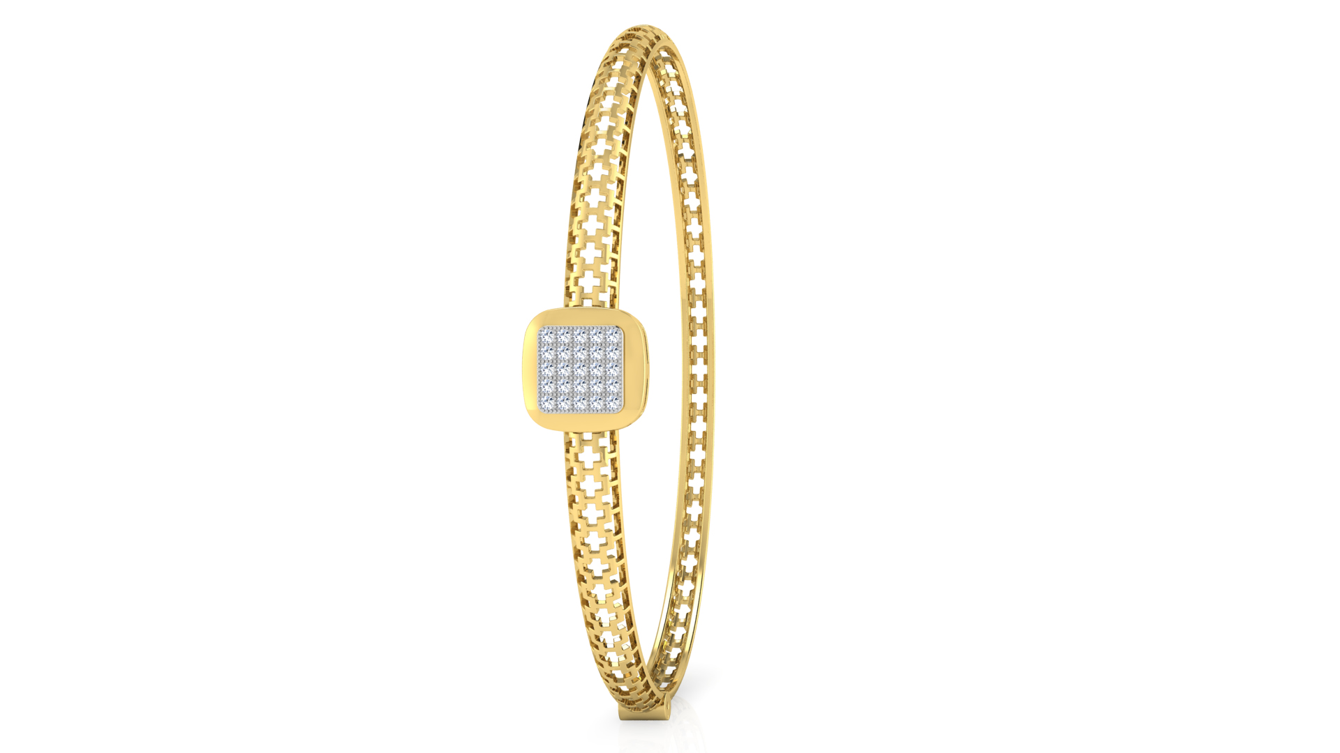 Designer Trendy 18k Gold Kada Bracelet for Girls and Women