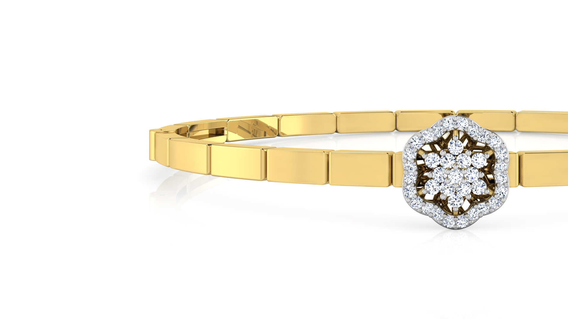 Designer Trendy 18k Gold Kada Bracelet for Girls and Women