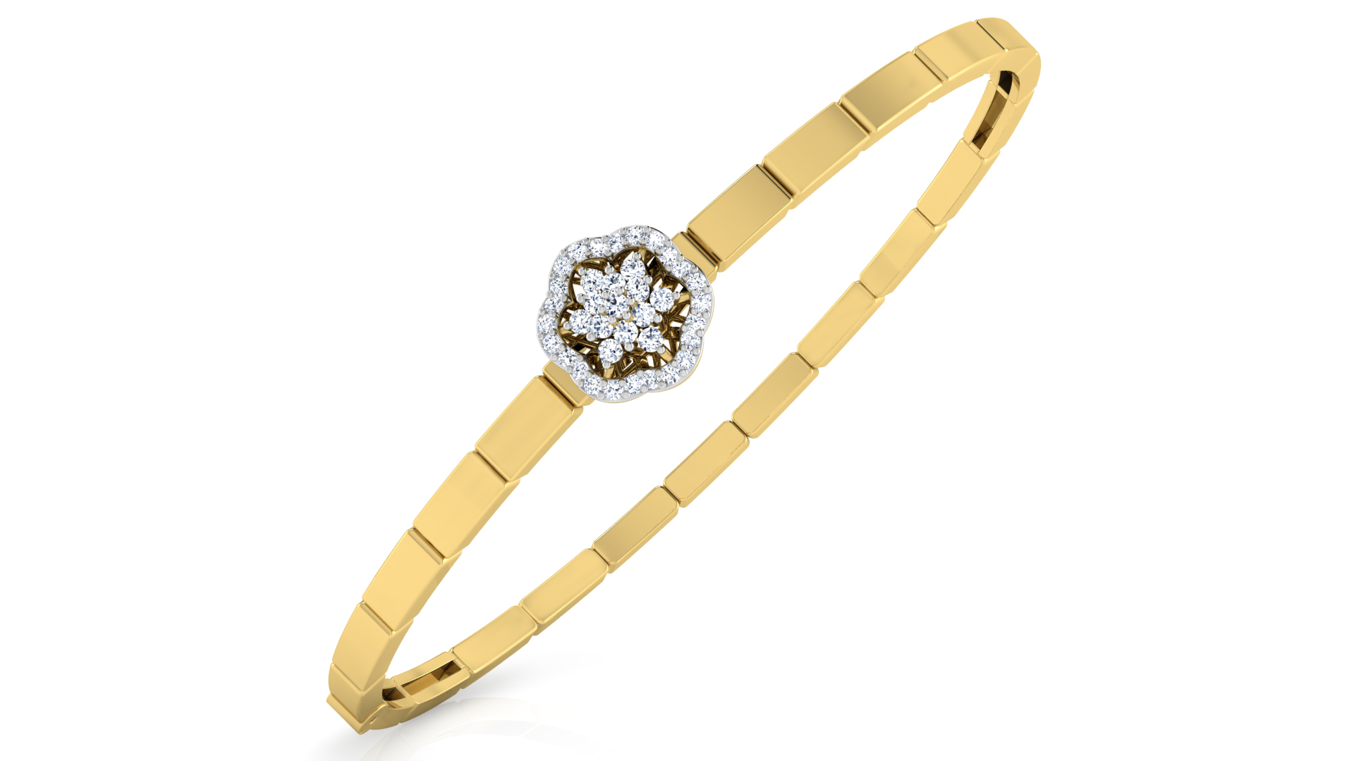 Designer Trendy 18k Gold Kada Bracelet for Girls and Women
