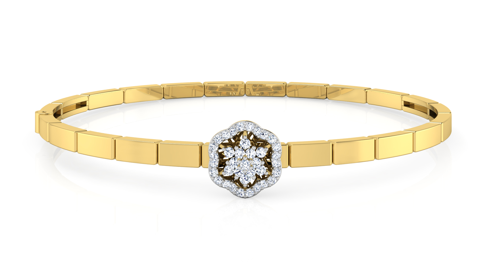 Designer Trendy 18k Gold Kada Bracelet for Girls and Women