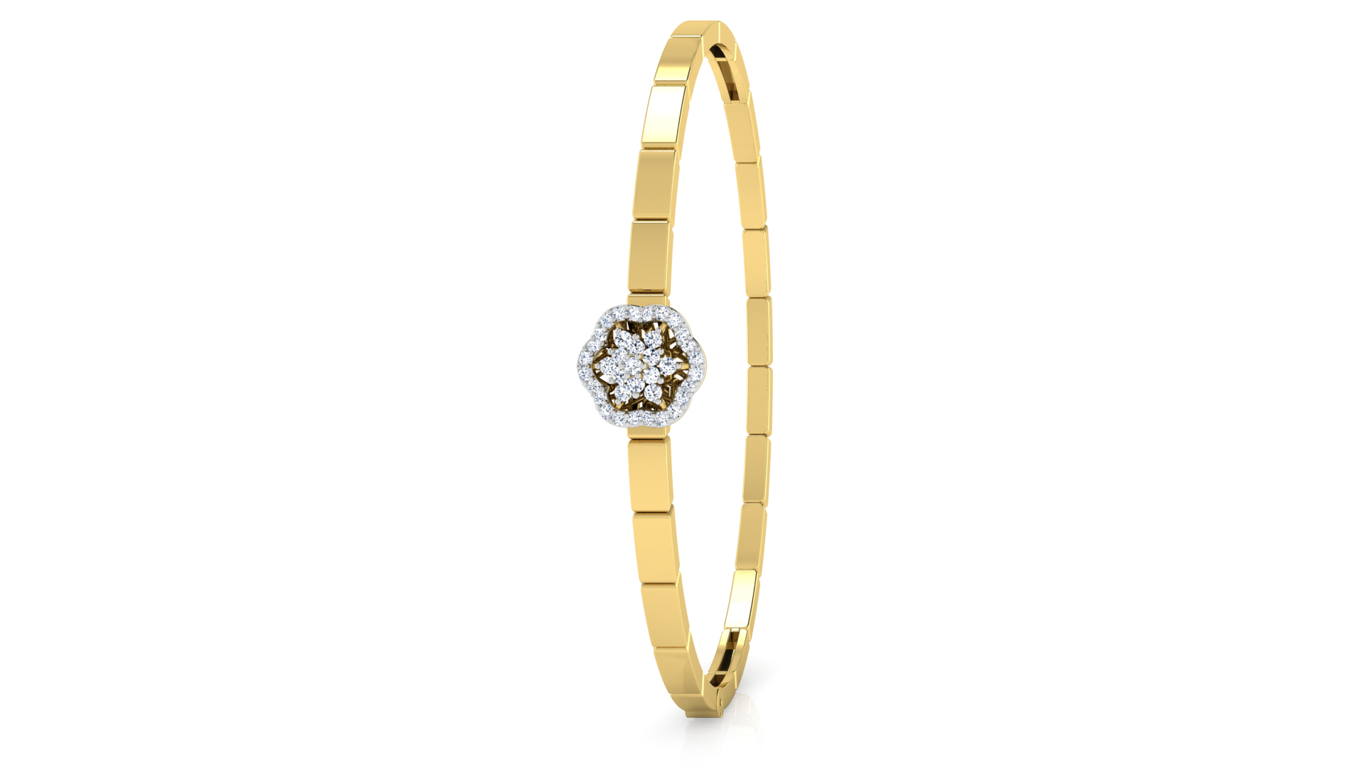 Designer Trendy 18k Gold Kada Bracelet for Girls and Women
