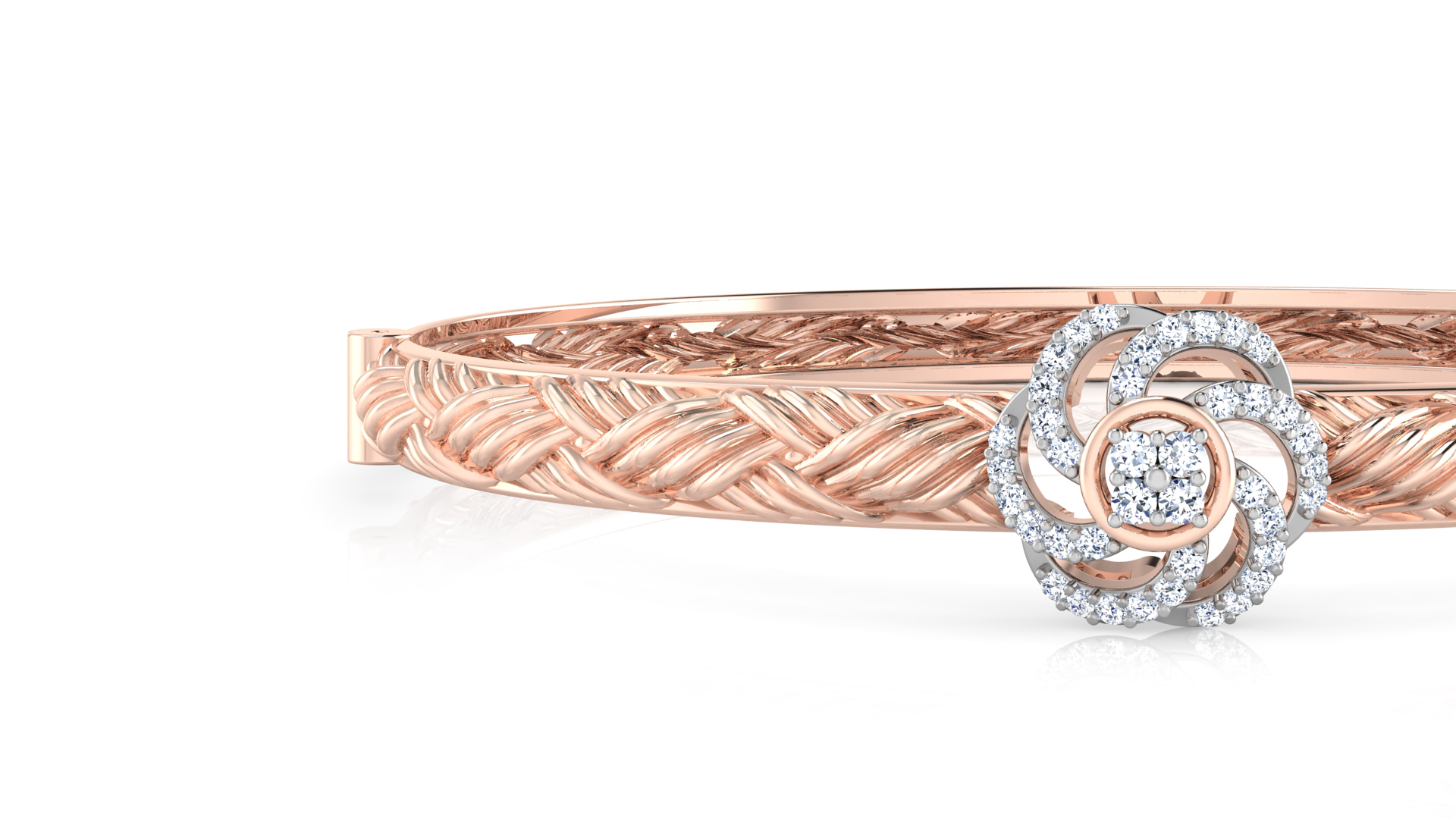 Designer Trendy 18k Gold Kada Bracelet for Girls and Women