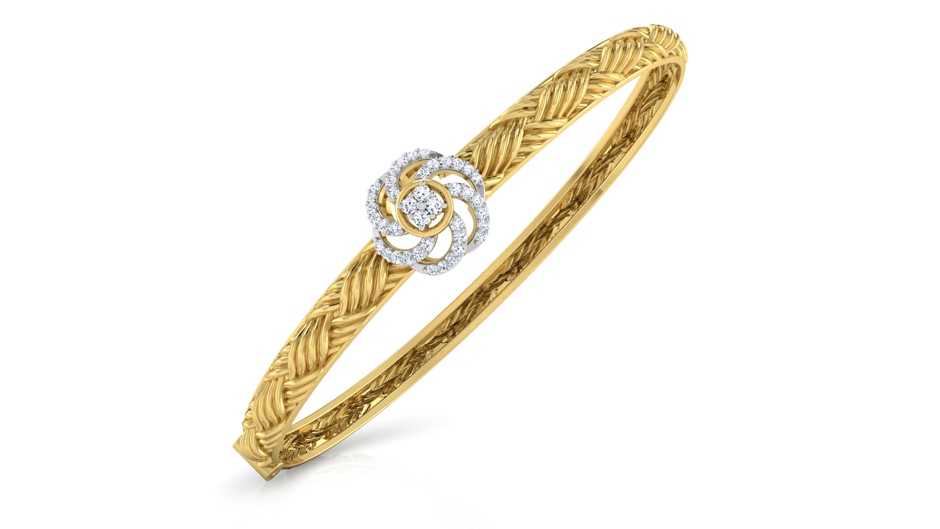 Designer Trendy 18k Gold Kada Bracelet for Girls and Women