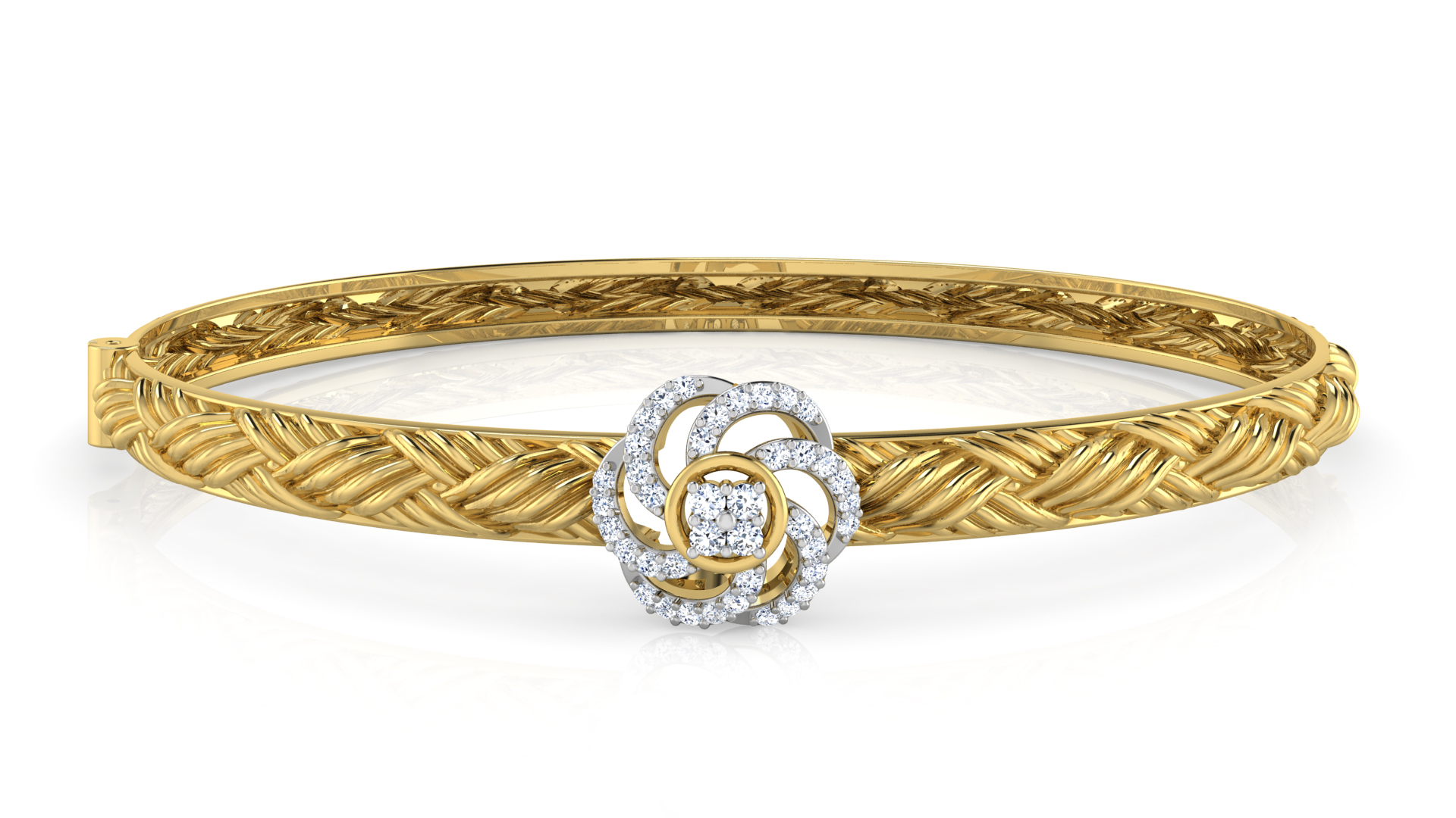 Designer Trendy 18k Gold Kada Bracelet for Girls and Women