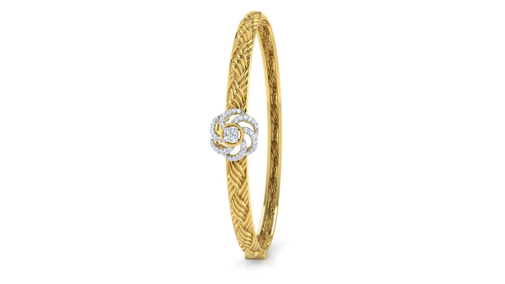Designer Trendy 18k Gold Kada Bracelet for Girls and Women
