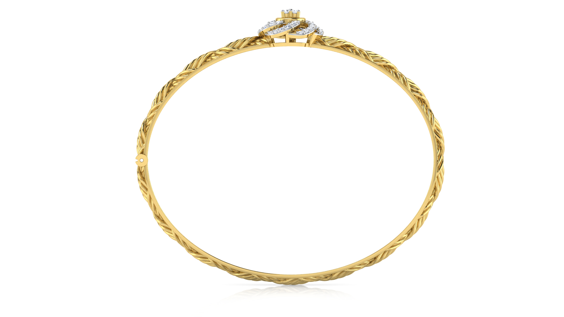 Designer Trendy 18k Gold Kada Bracelet for Girls and Women