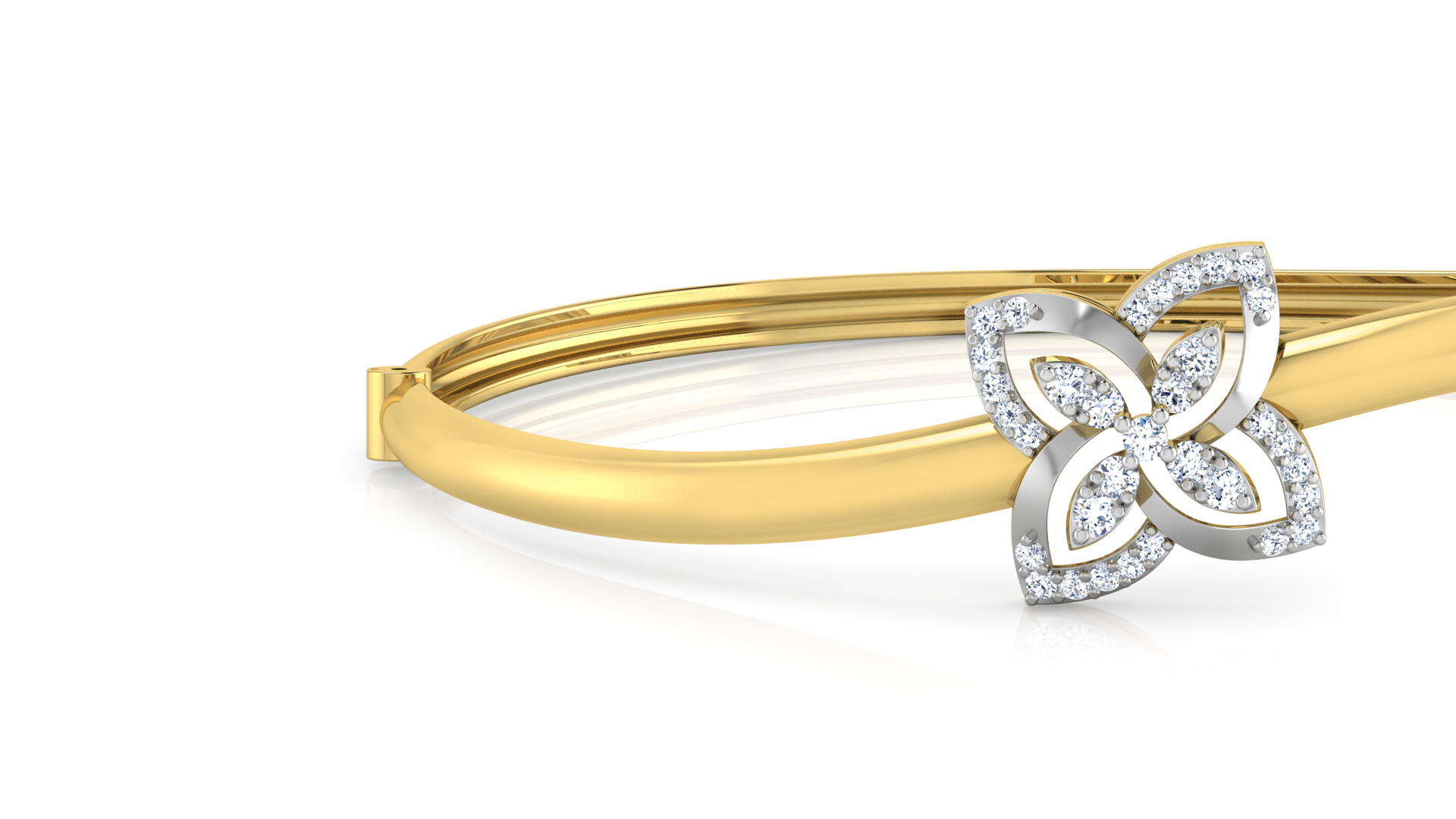 Designer Trendy 18k Gold Kada Bracelet for Girls and Women